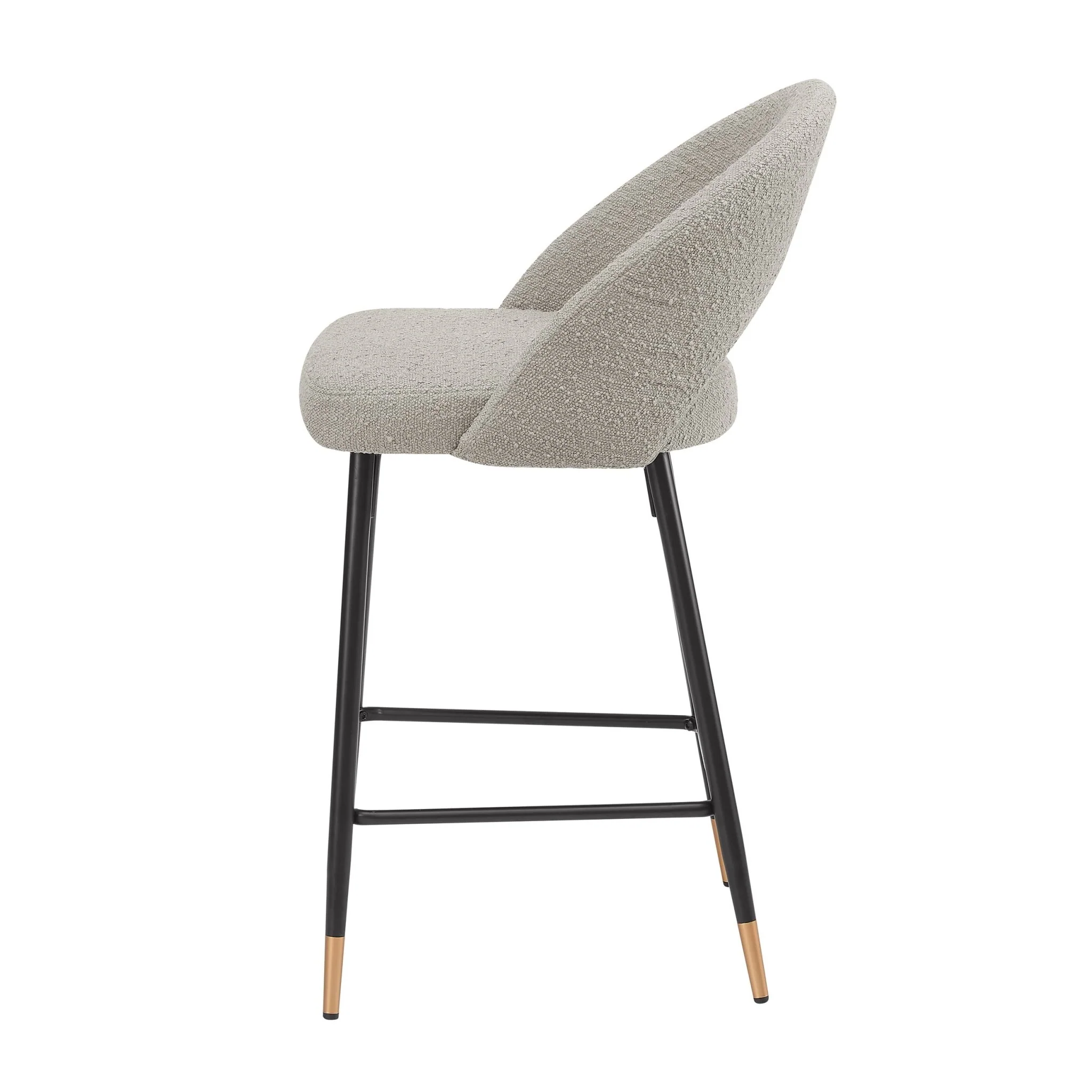 Lola Set of 2 Barstools - Bouclé - Taupe - Image 5