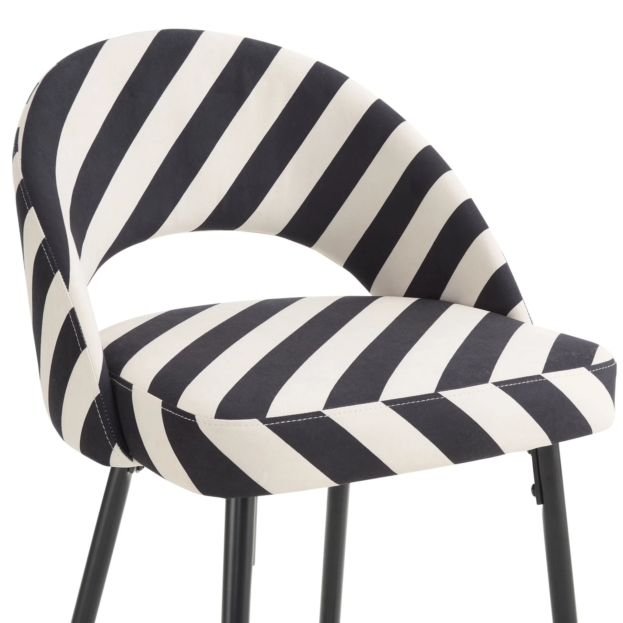 Lola Set of 2 Barstools - Mono Stripe - Image 6