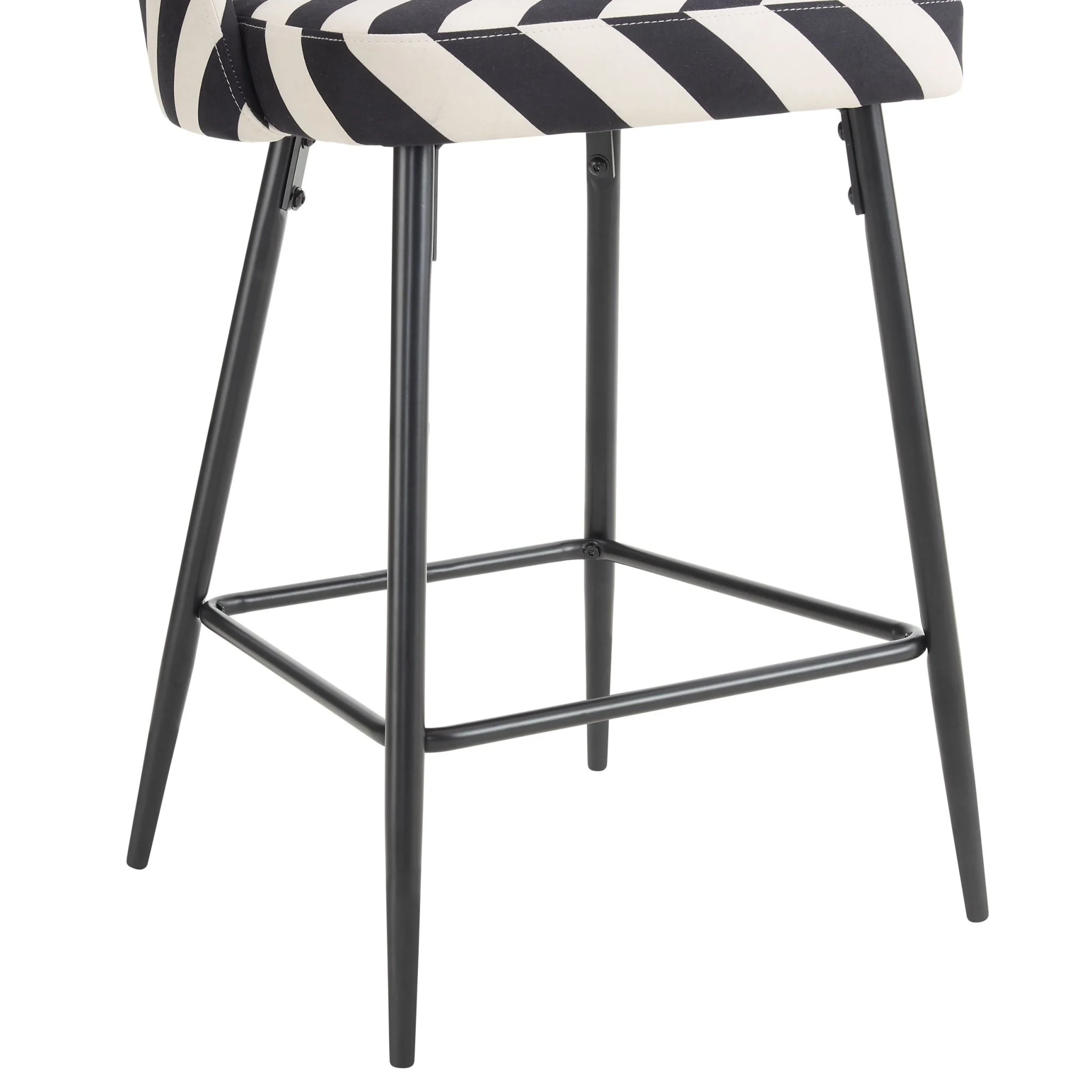 Lola Set of 2 Barstools - Mono Stripe - Image 7