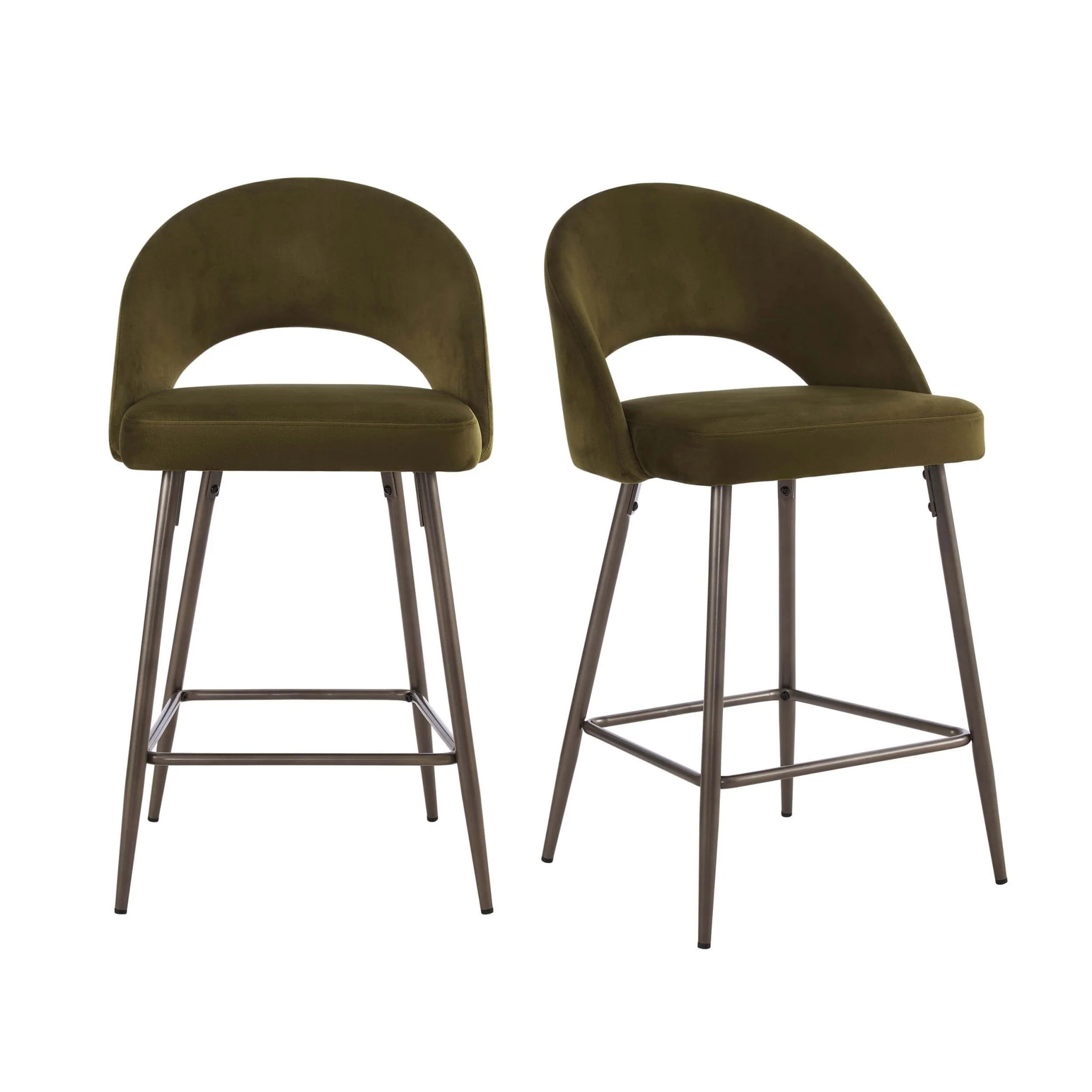Lola Set of 2 Barstools - Rich Green - Image 3
