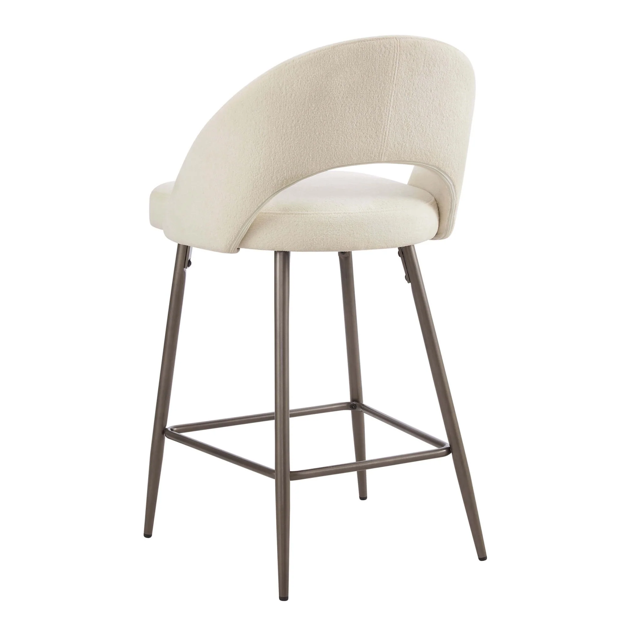Lola Set of 2 Barstools - Teddy Cream - Image 4