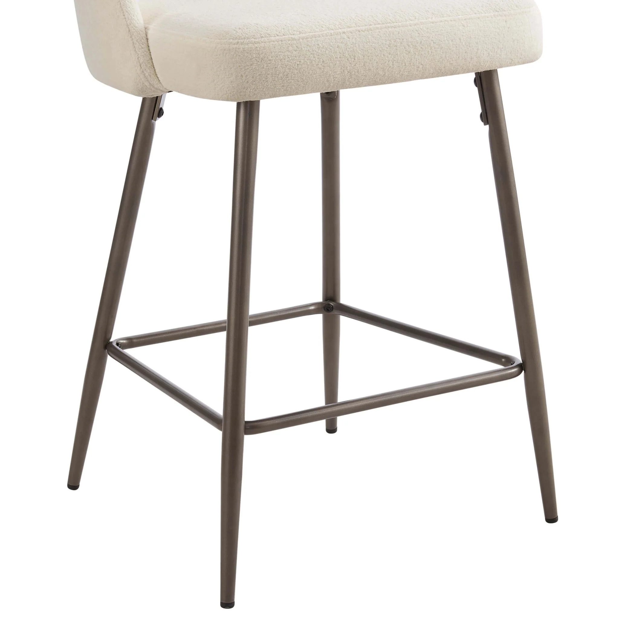 Lola Set of 2 Barstools - Teddy Cream - Image 7