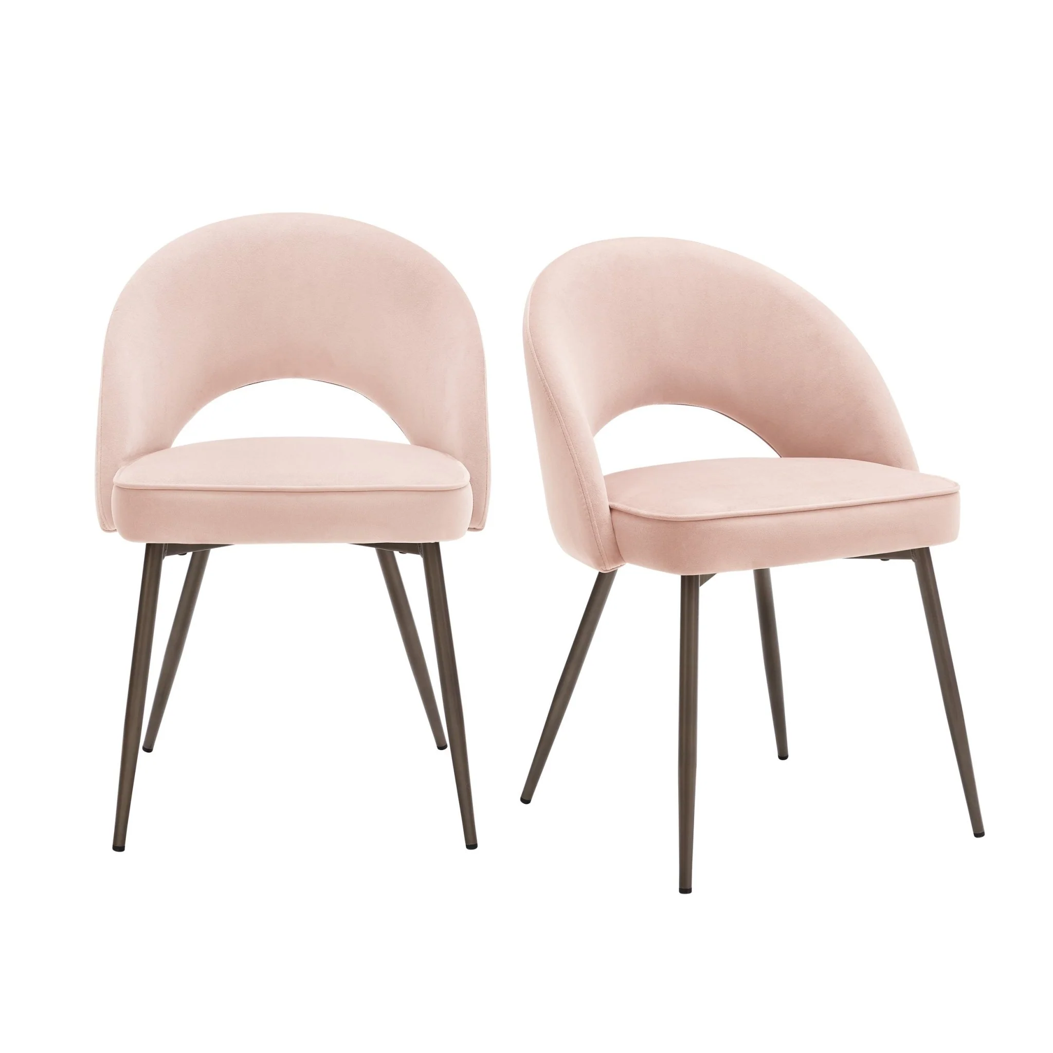 Lola Set of 2 Dining Chairs - Blush - Image 2