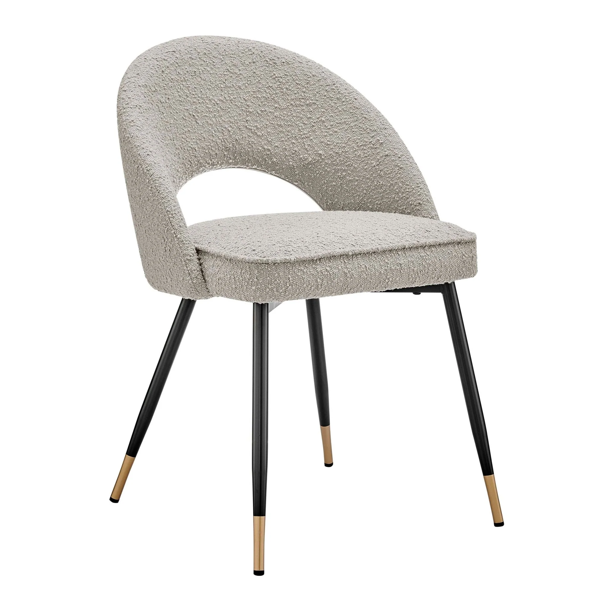 Lola Set of 2 Dining Chairs - Bouclé - Taupe - Image 3