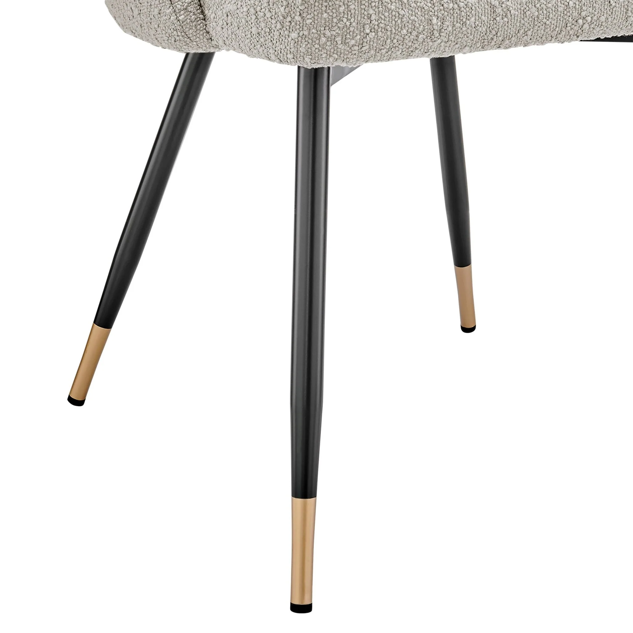 Lola Set of 2 Dining Chairs - Bouclé - Taupe - Image 6