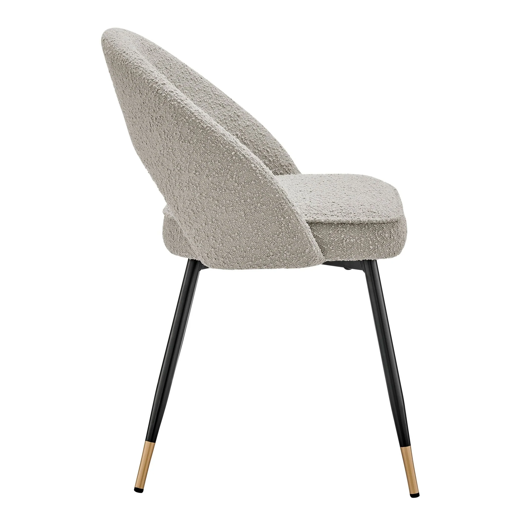 Lola Set of 2 Dining Chairs - Bouclé - Taupe - Image 7