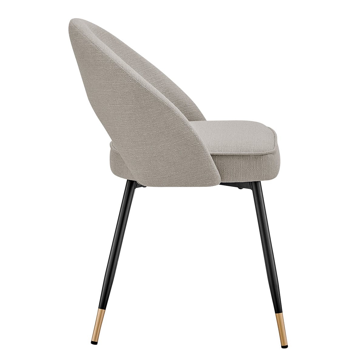 Lola Set of 2 Dining Chairs - Linen Look - Stone Grey - Image 4
