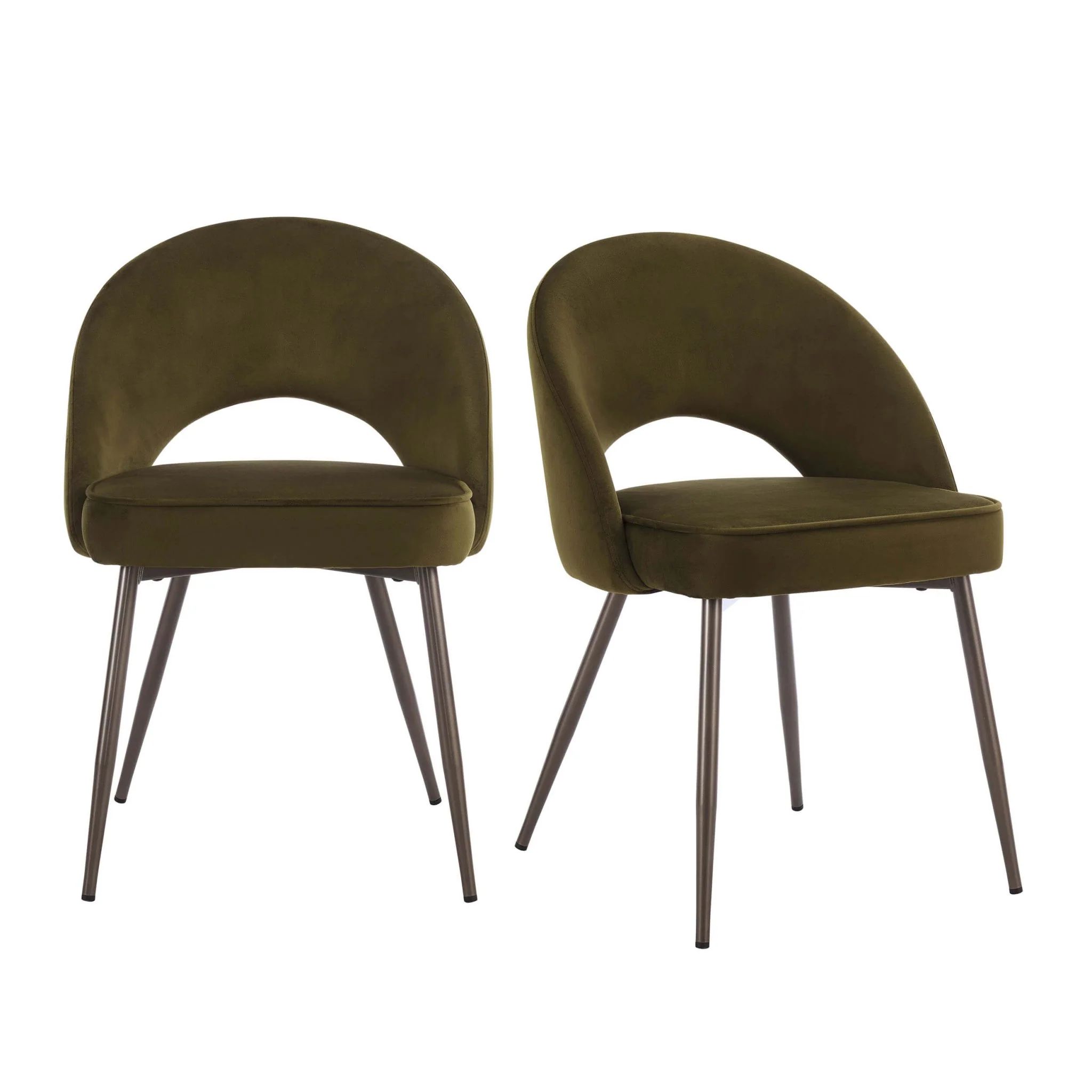 Lola Set of 2 Dining Chairs - Rich Green - Image 2