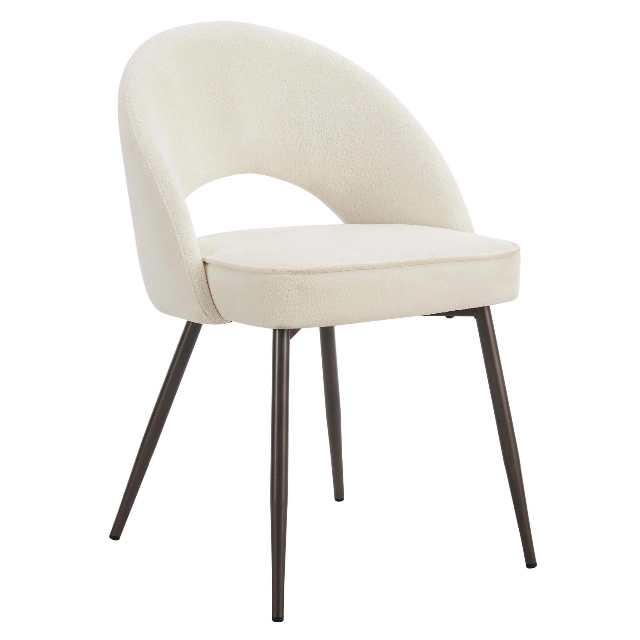 Lola Set of 2 Dining Chairs - Teddy Cream - Image 3