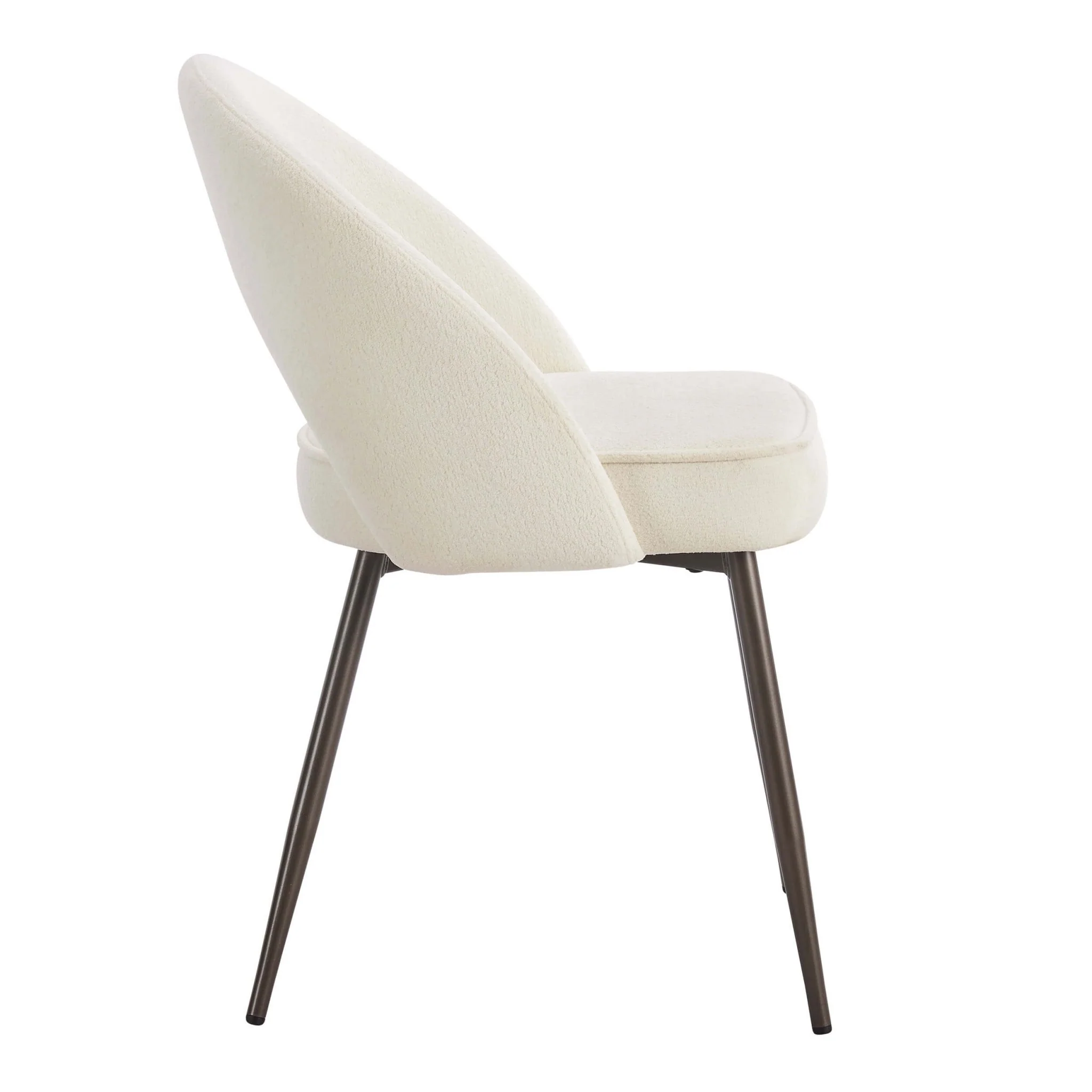 Lola Set of 2 Dining Chairs - Teddy Cream - Image 4
