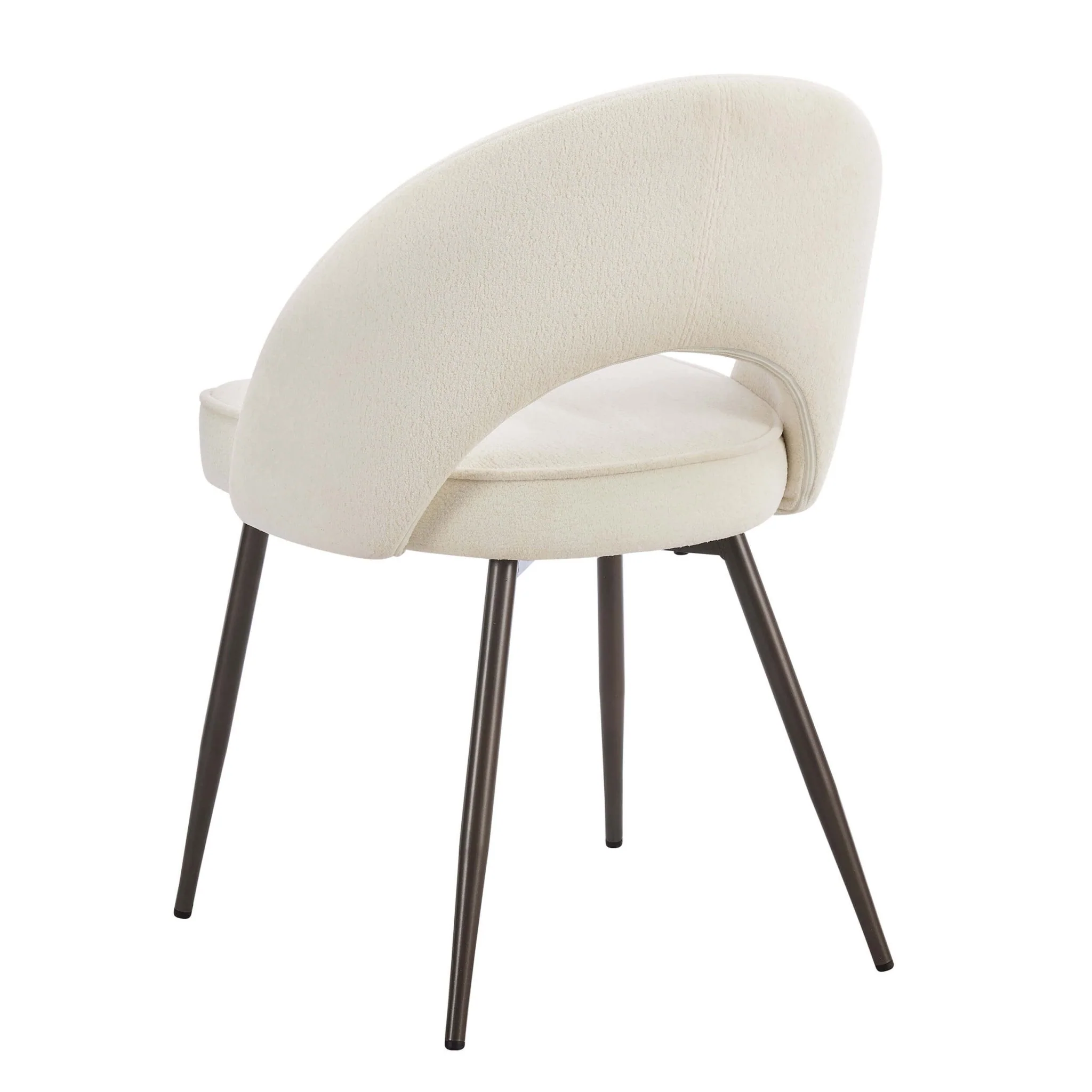 Lola Set of 2 Dining Chairs - Teddy Cream - Image 5
