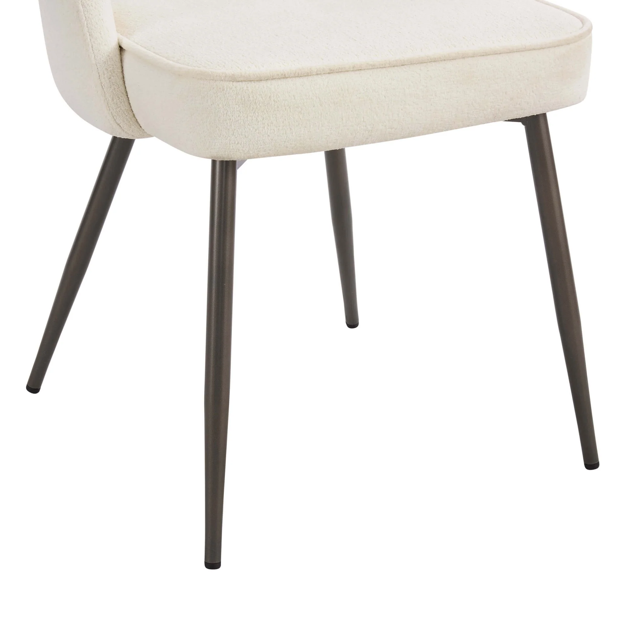 Lola Set of 2 Dining Chairs - Teddy Cream - Image 6