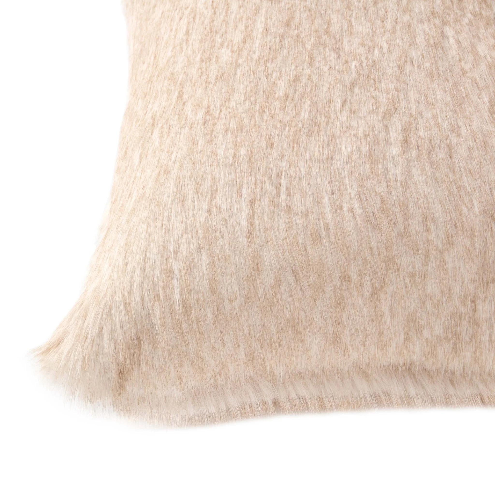 Long Faux Fur Cushion Cover - Natural - Image 6
