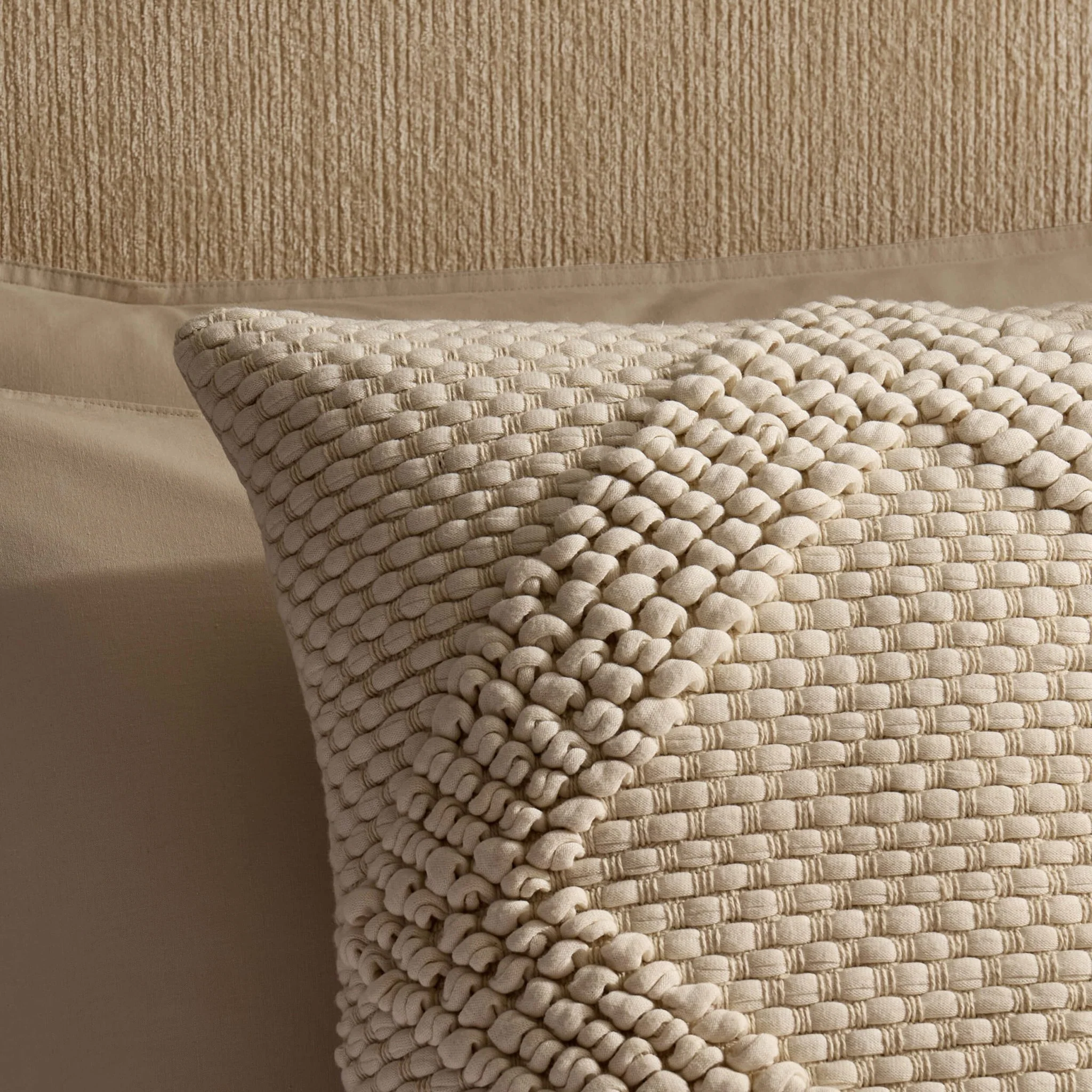 Loop Pattern Sofa Cushion Cover - Off White - Image 2
