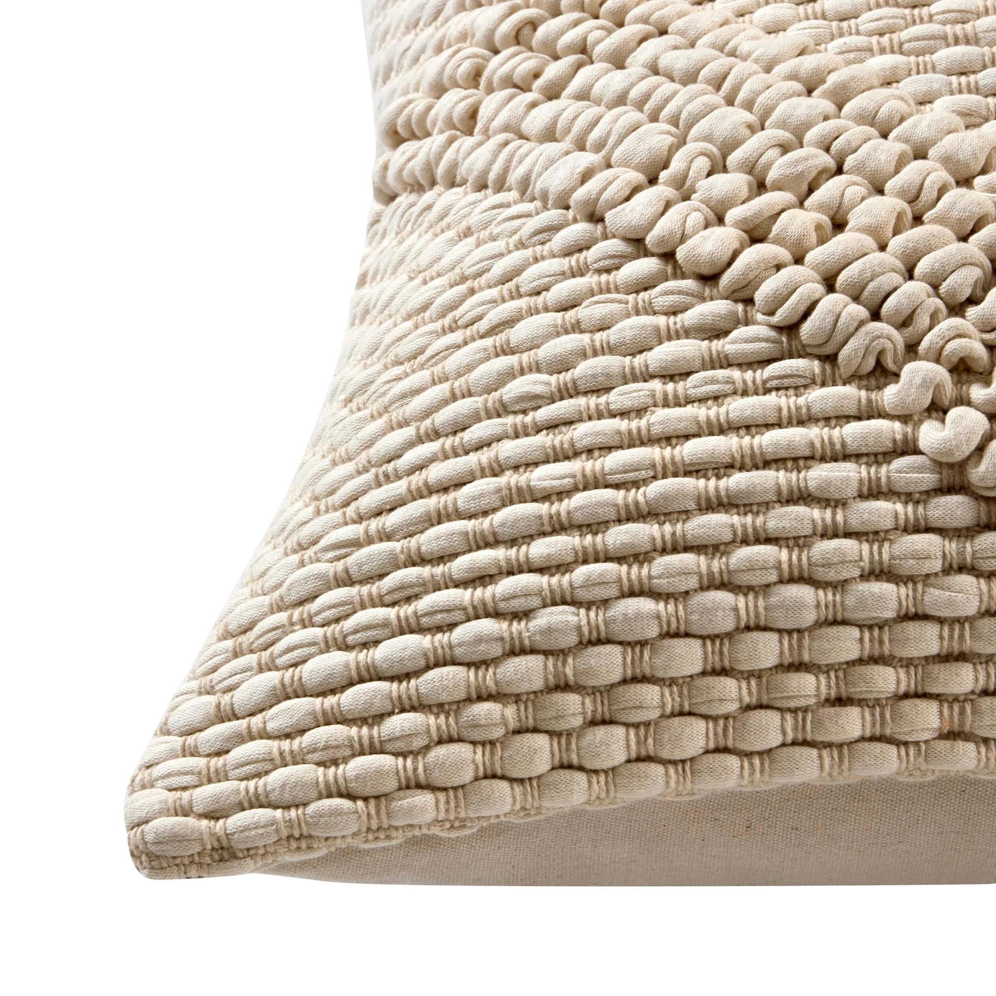 Loop Pattern Sofa Cushion Cover - Off White - Image 4