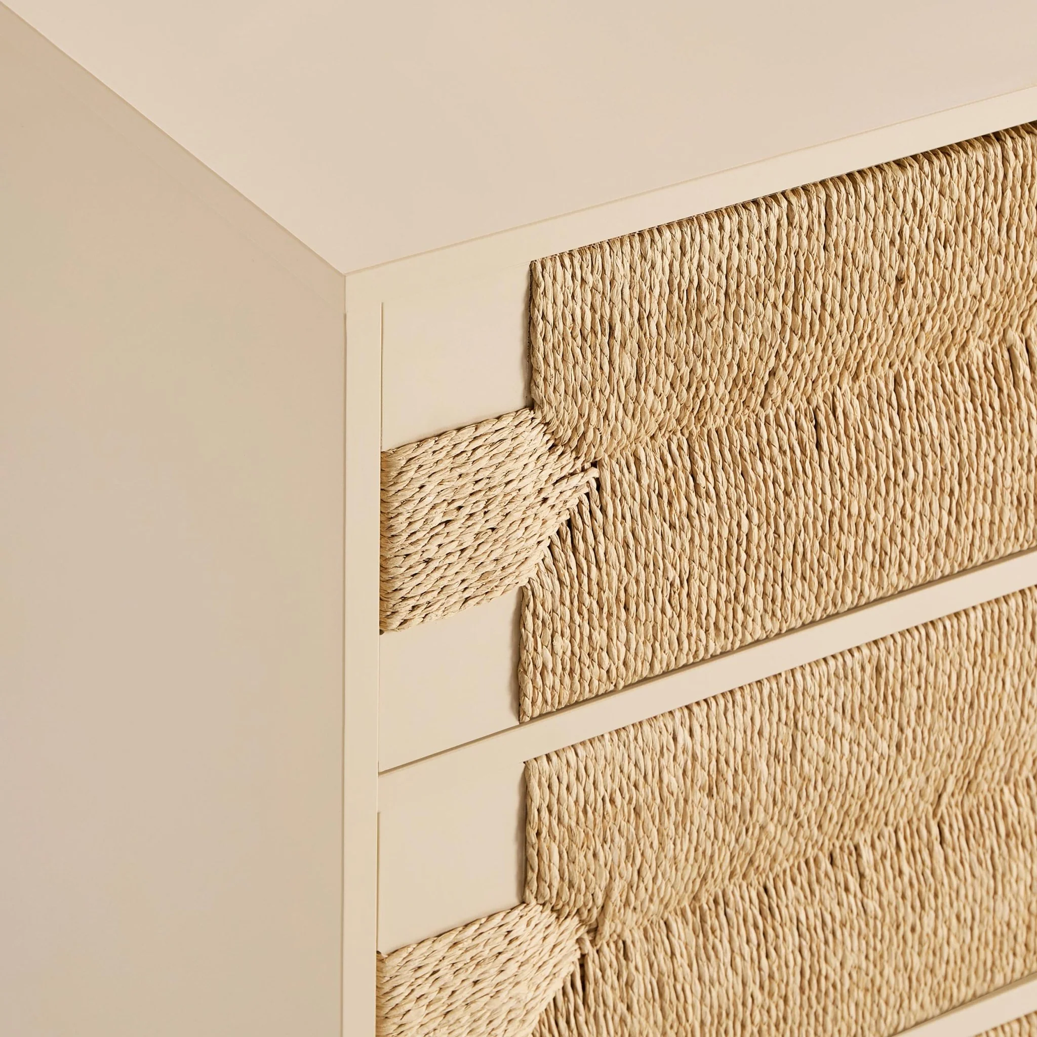 Lottie Woven 3 Drawer Chest - Sand - Image 7