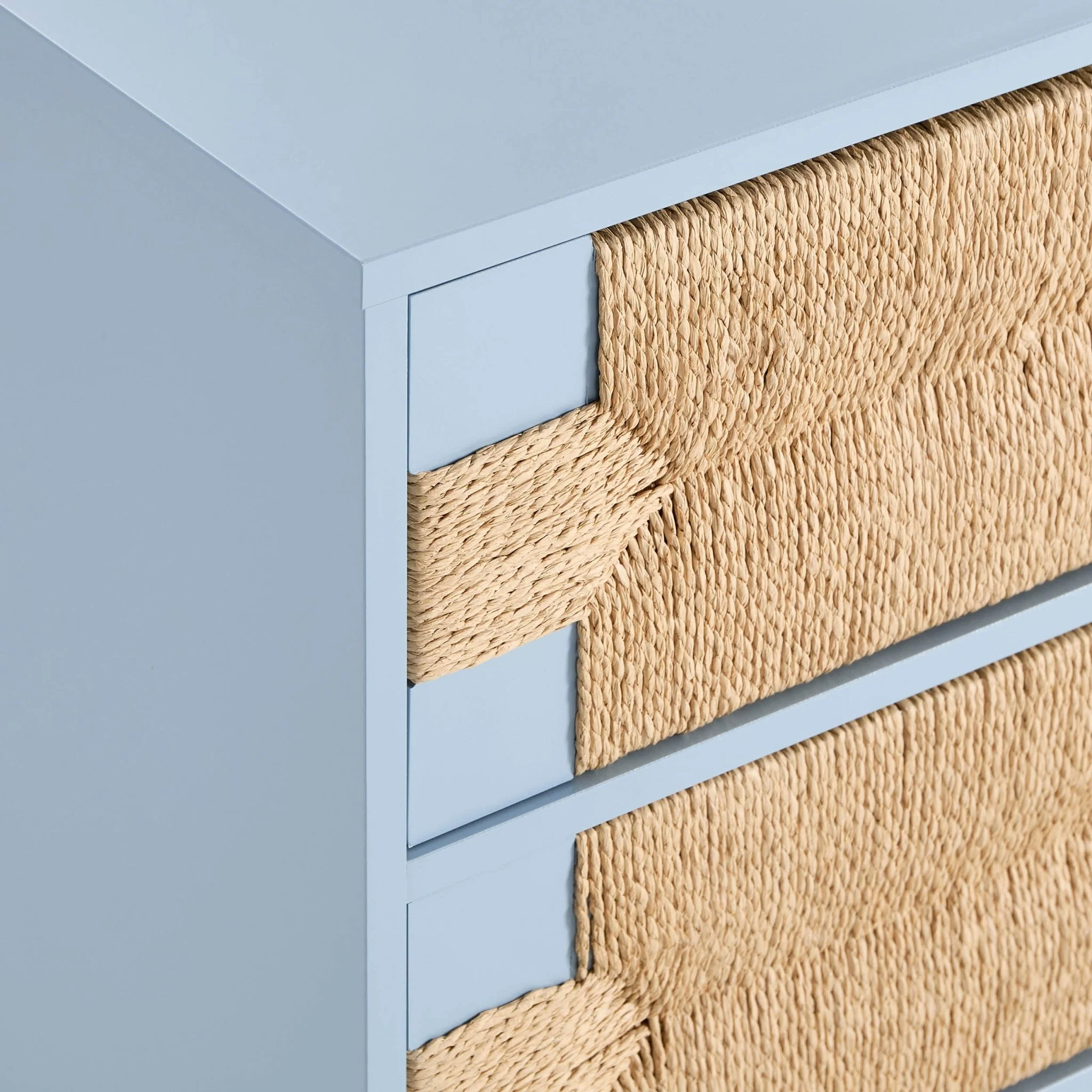 Lottie Woven 3 Drawer Chest - Sky Blue - Image 7