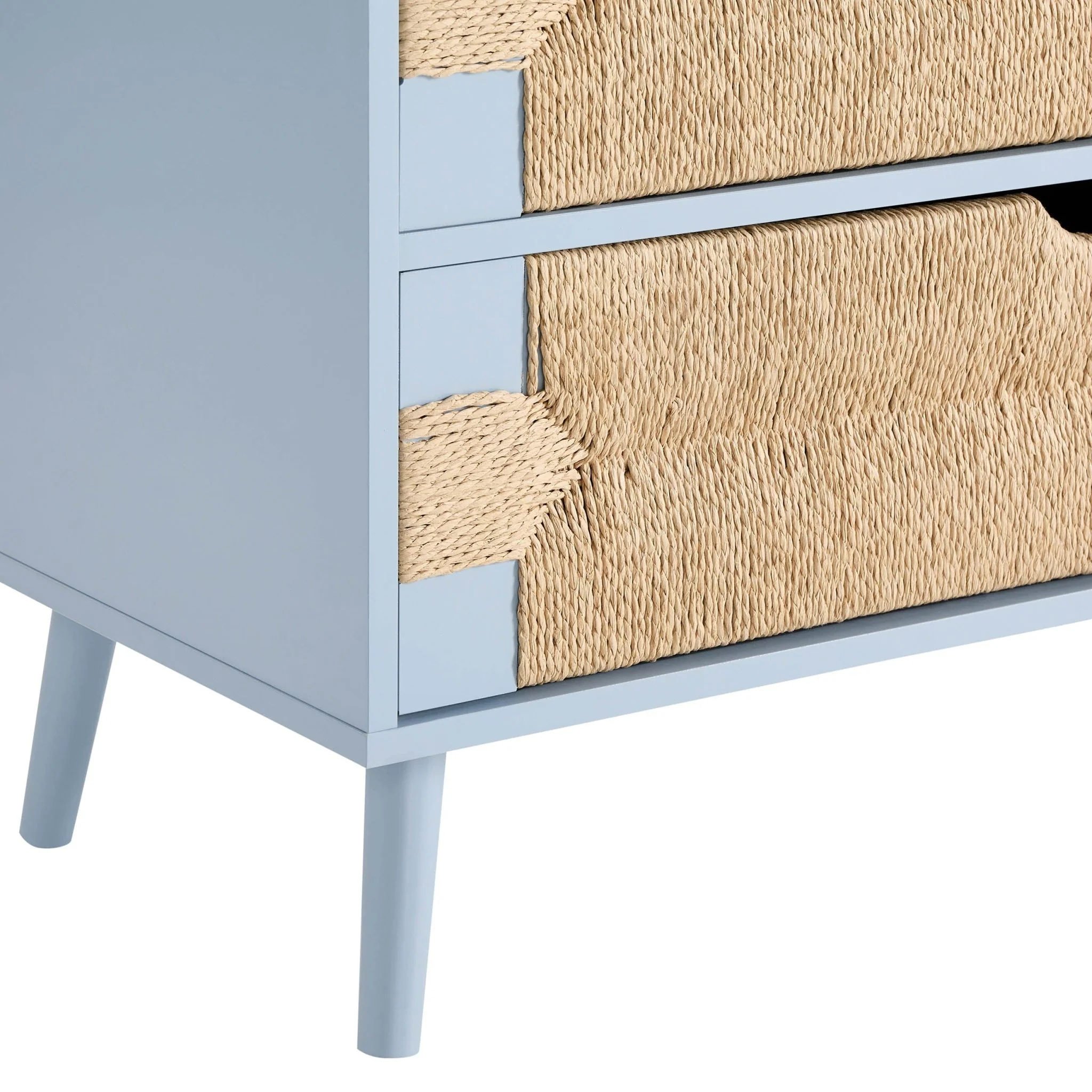 Lottie Woven 3 Drawer Chest - Sky Blue - Image 8