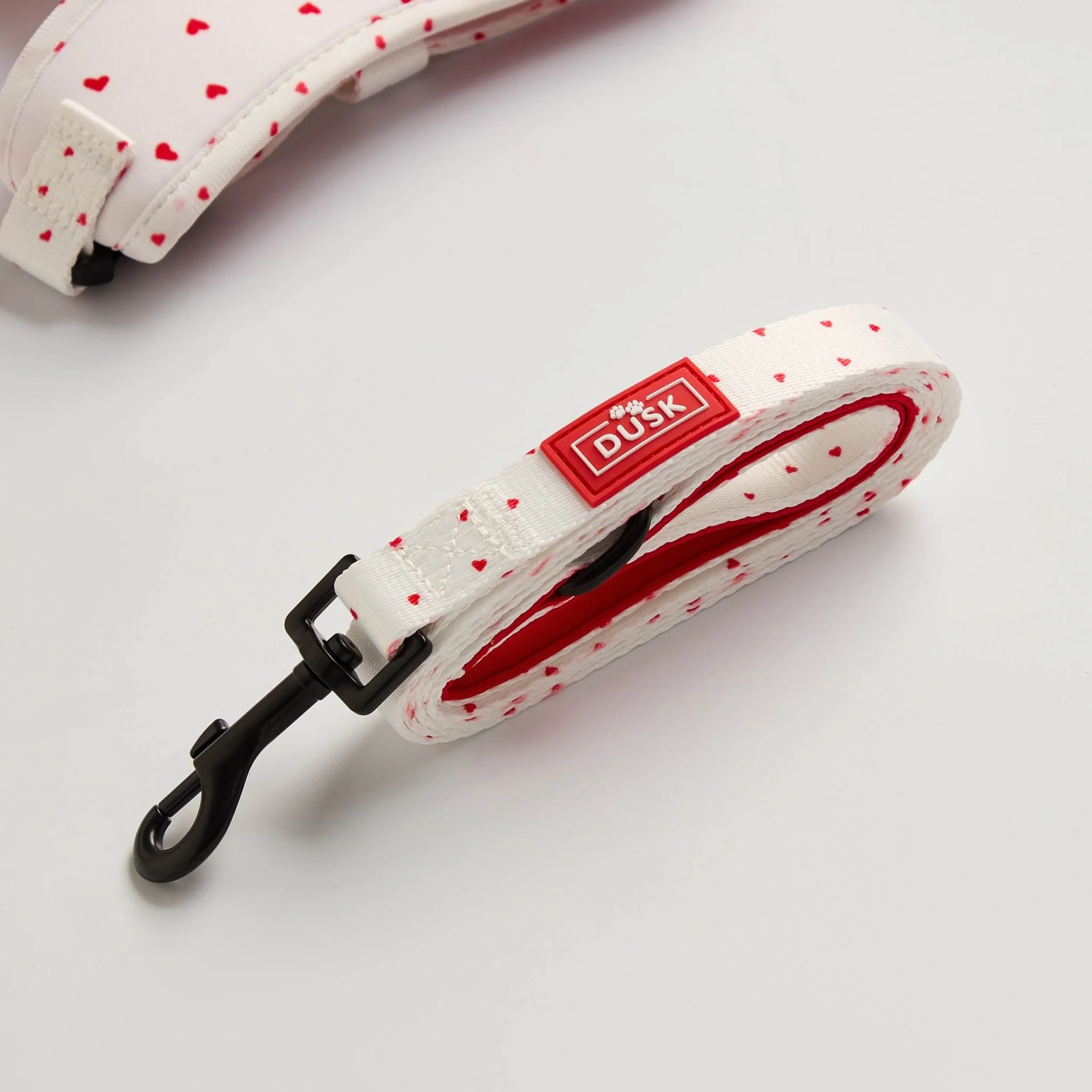 Dog Harness, Lead, Collar Set - Size Small - White/Red - Image 6