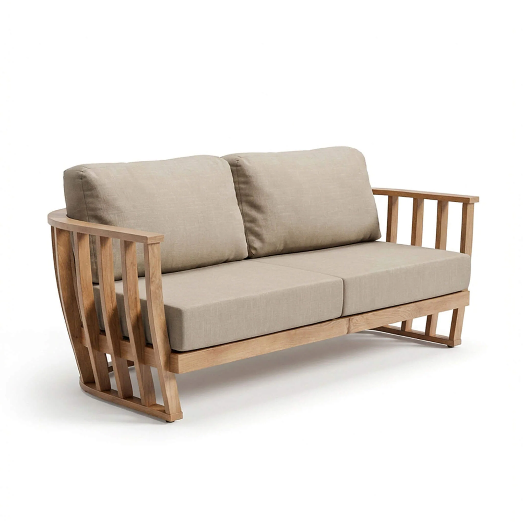 Lucca Outdoor 5 Seater Lounge Set with Coffee Table - Brown - Image 8