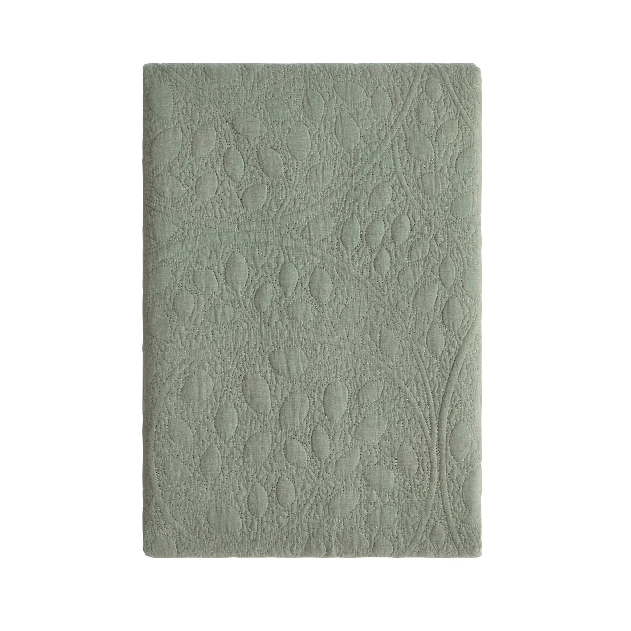 Lucerne Scallop Matelasse Bedspread - Forest Green - Image 5