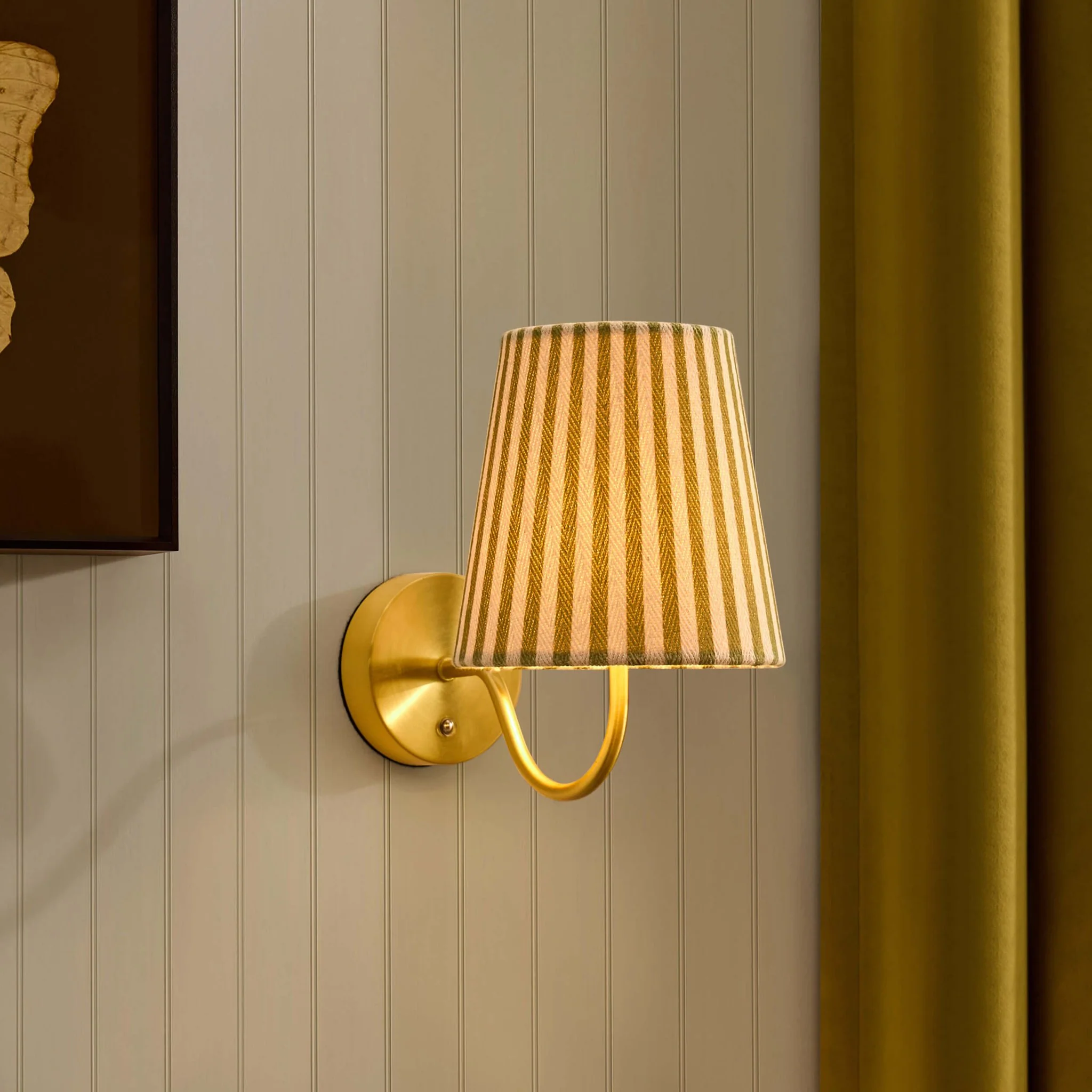 Lucia Rechargeable Striped Wall Light - Green - Image 2