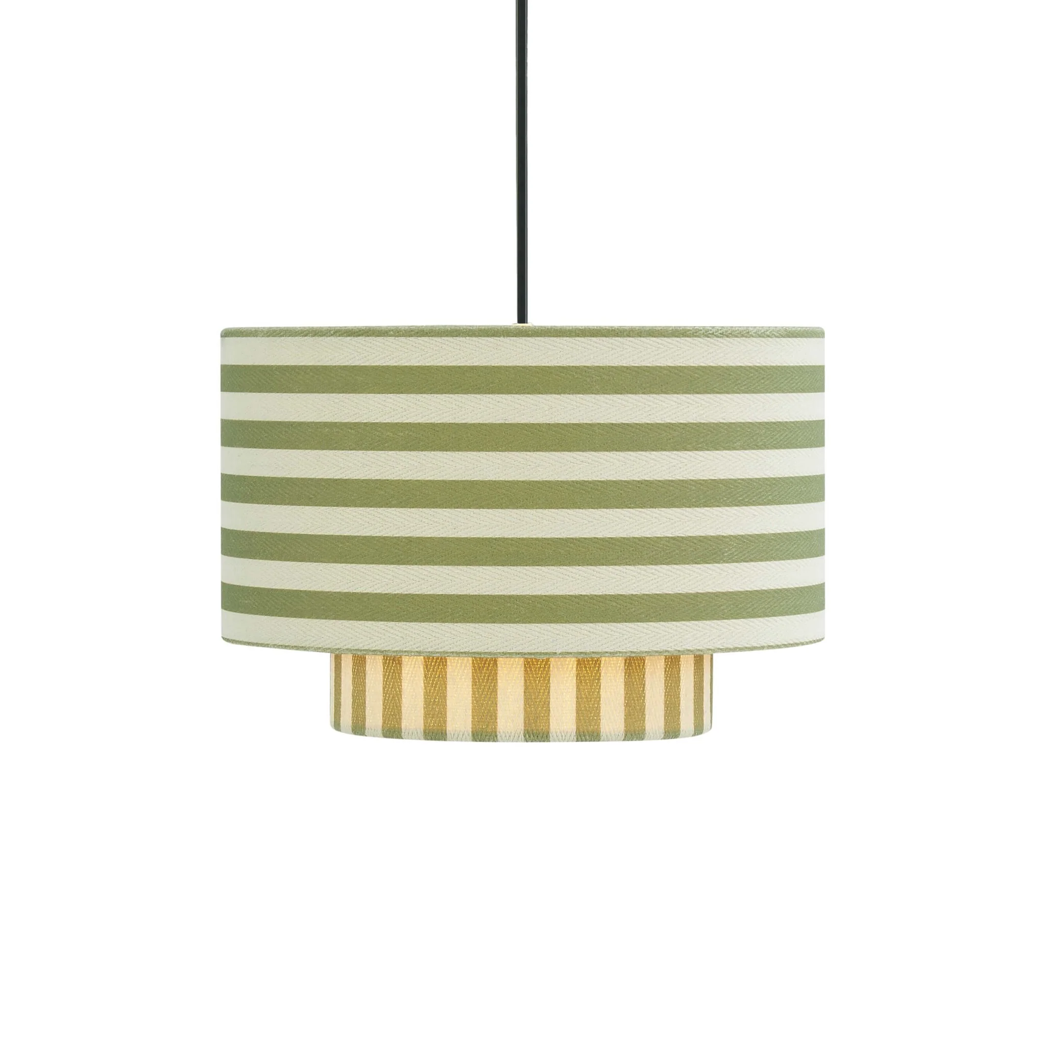 Lucia Striped Double Tiered Ceiling Shade - Green - Image 3