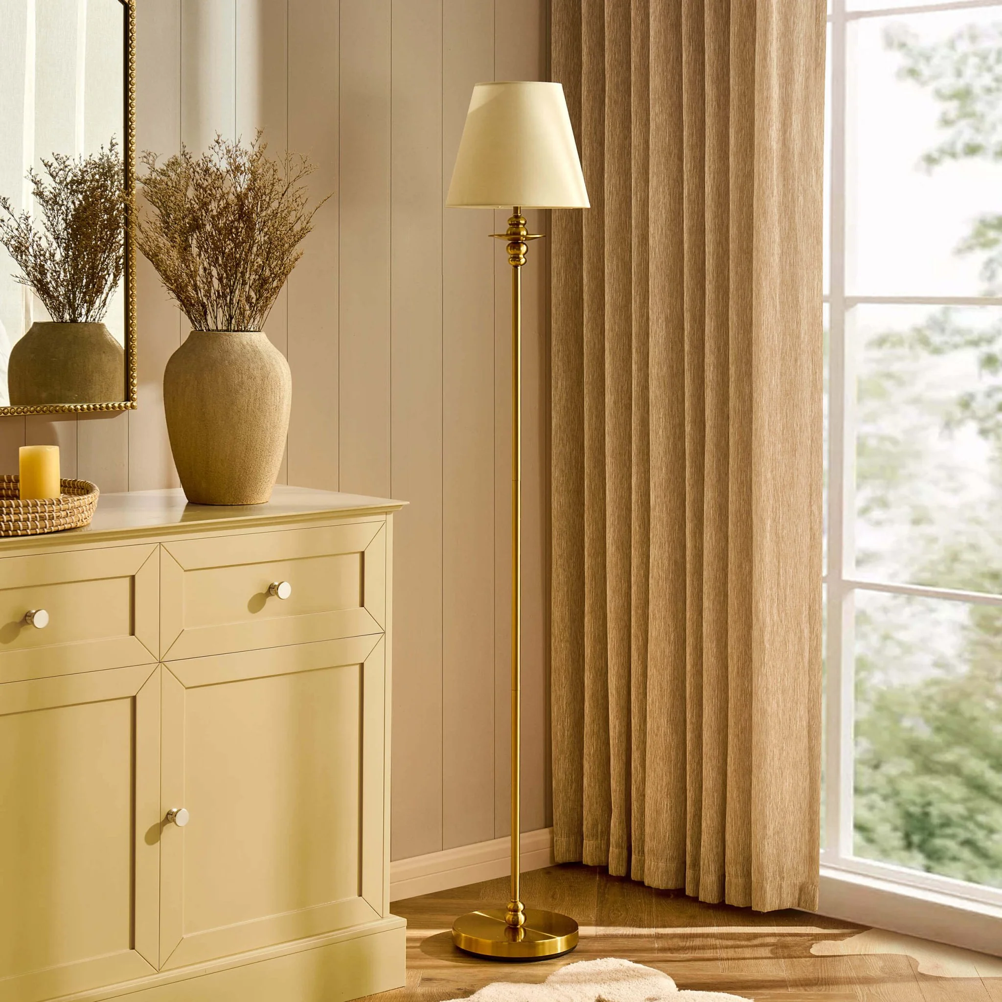 Lucille Ornate Floor Lamp - Brass - Image 2