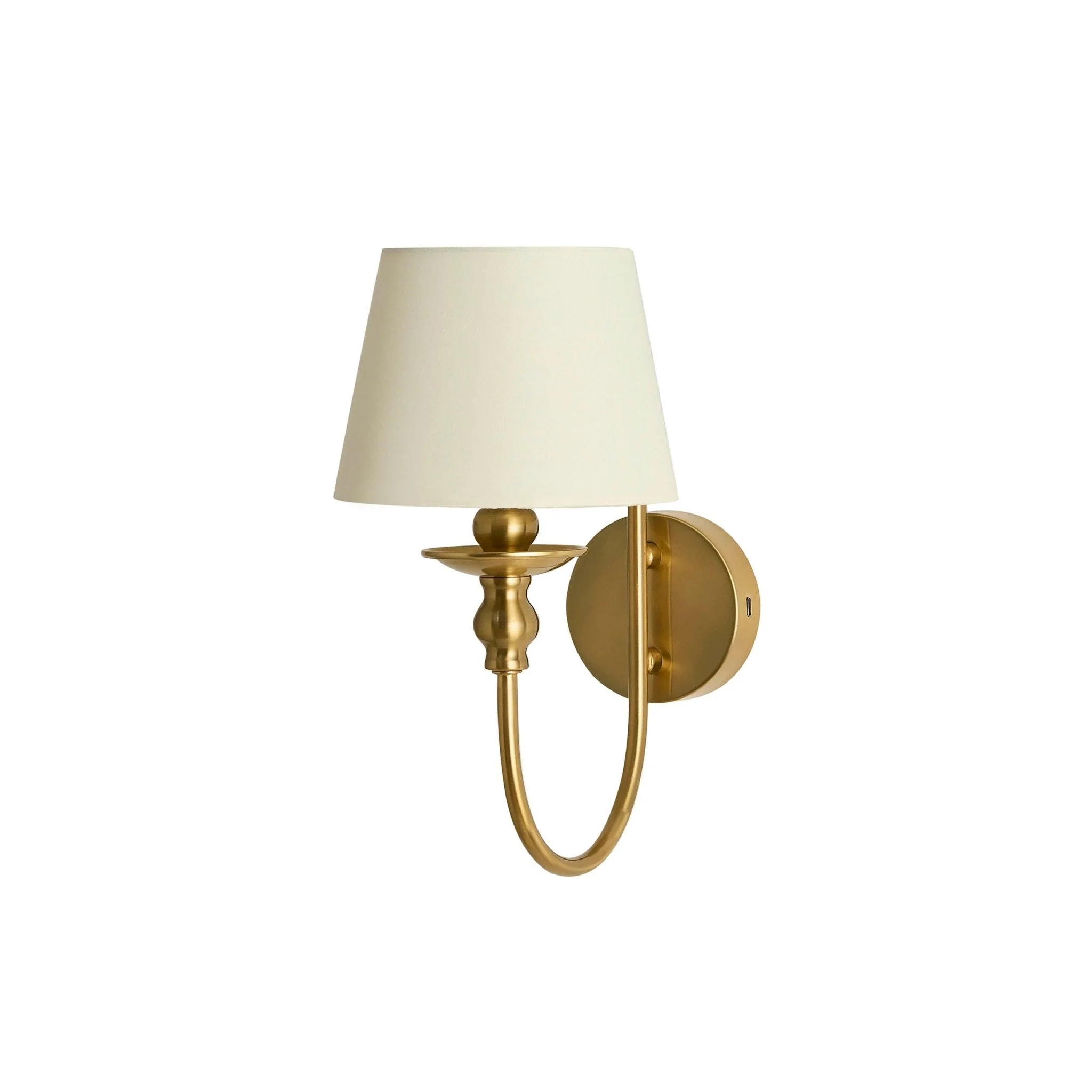 Lucille Ornate LED Rechargeable Wall Light - Brass - Image 5