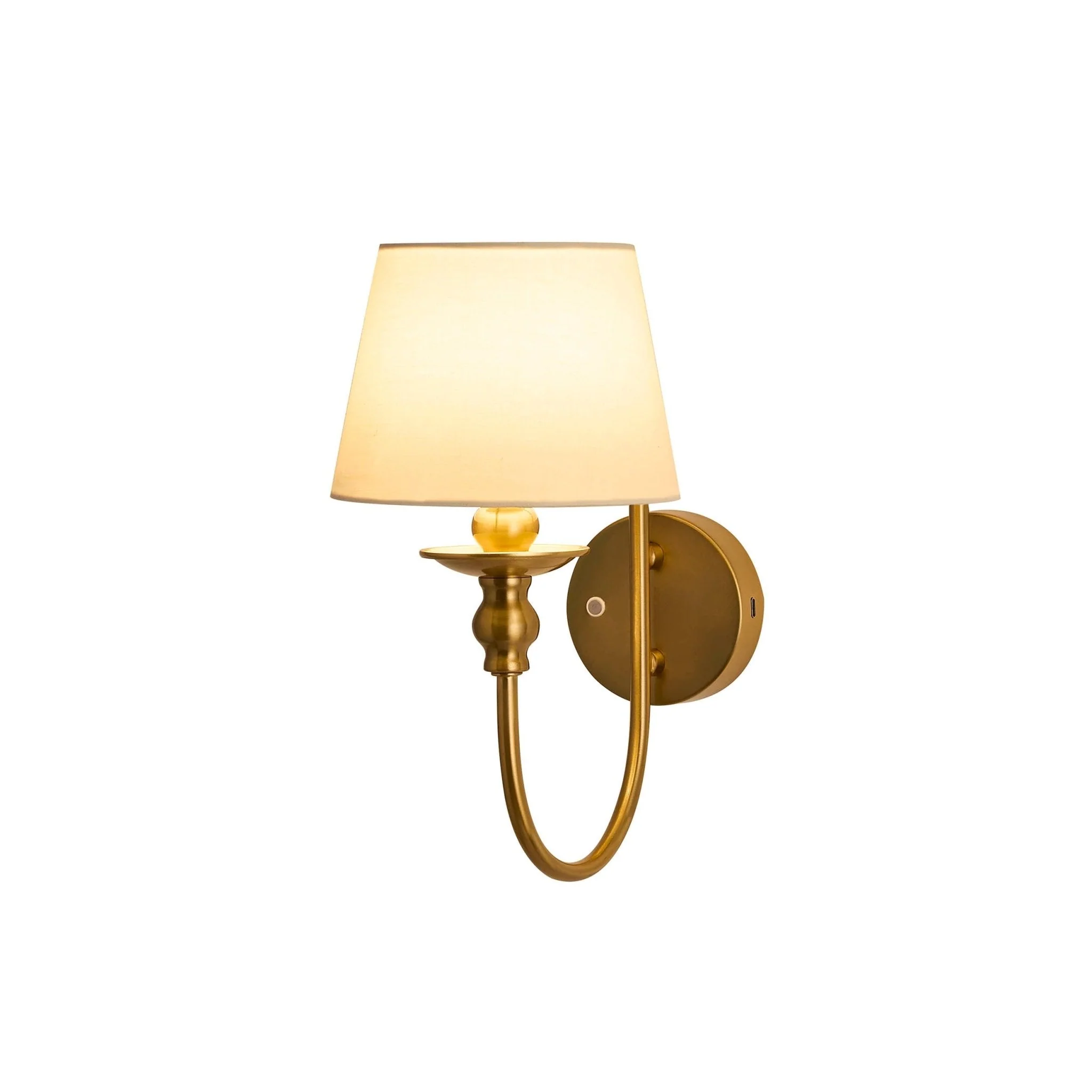 Lucille Ornate LED Rechargeable Wall Light - Brass - Image 6