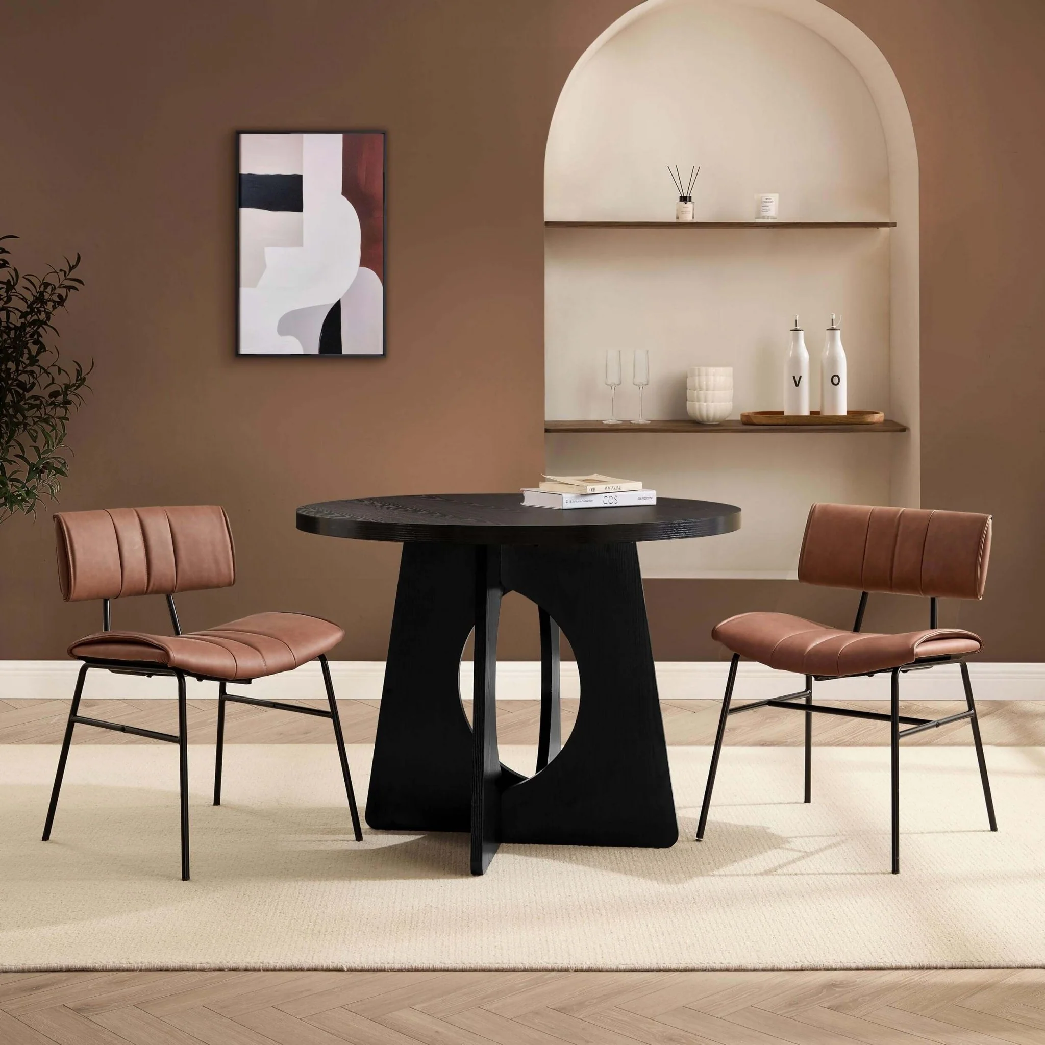 Lucy 4 Seater Dining Table - Black