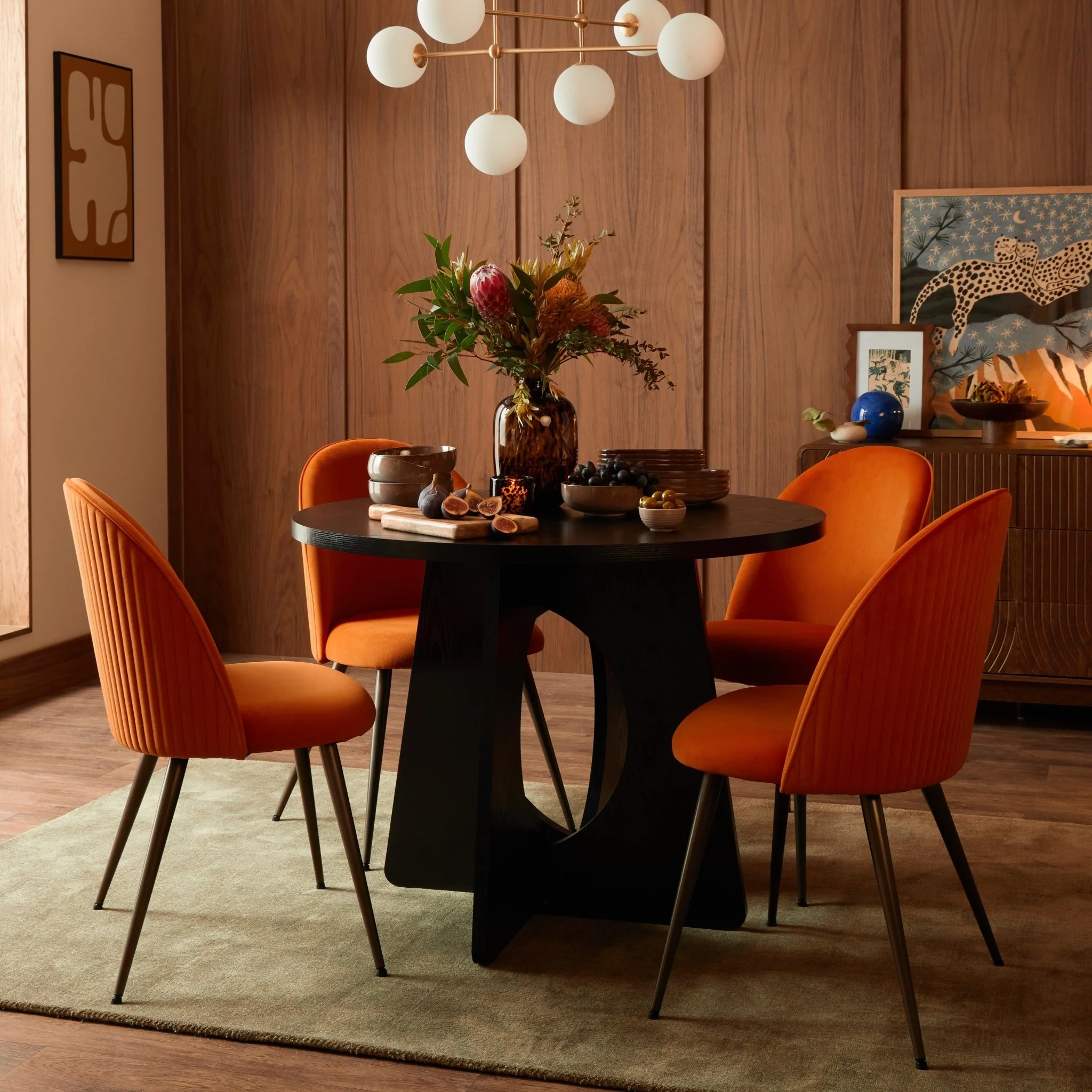 Hattie Set of 2 Dining Chairs - Bright Orange - Image 2