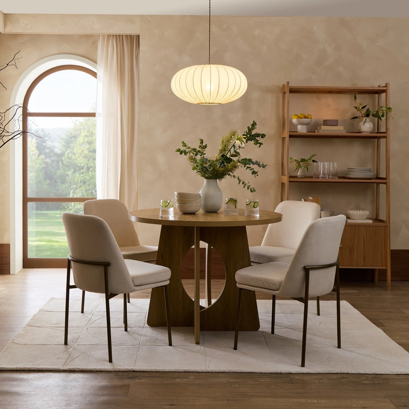 Lucy 4 Seater Dining Table - Light Wood - Image 2