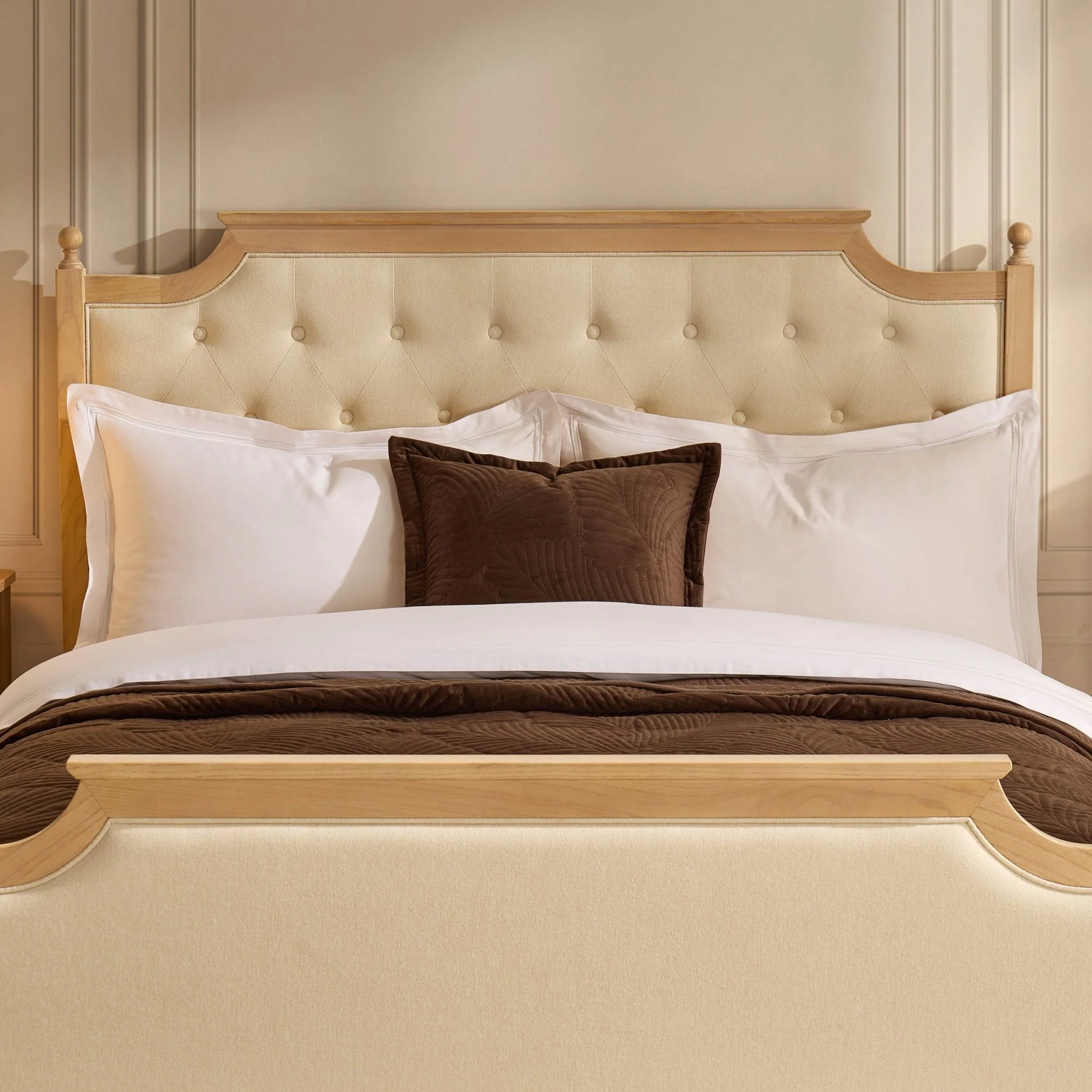 Luxor Bed Frame - Cream Linen - Image 8