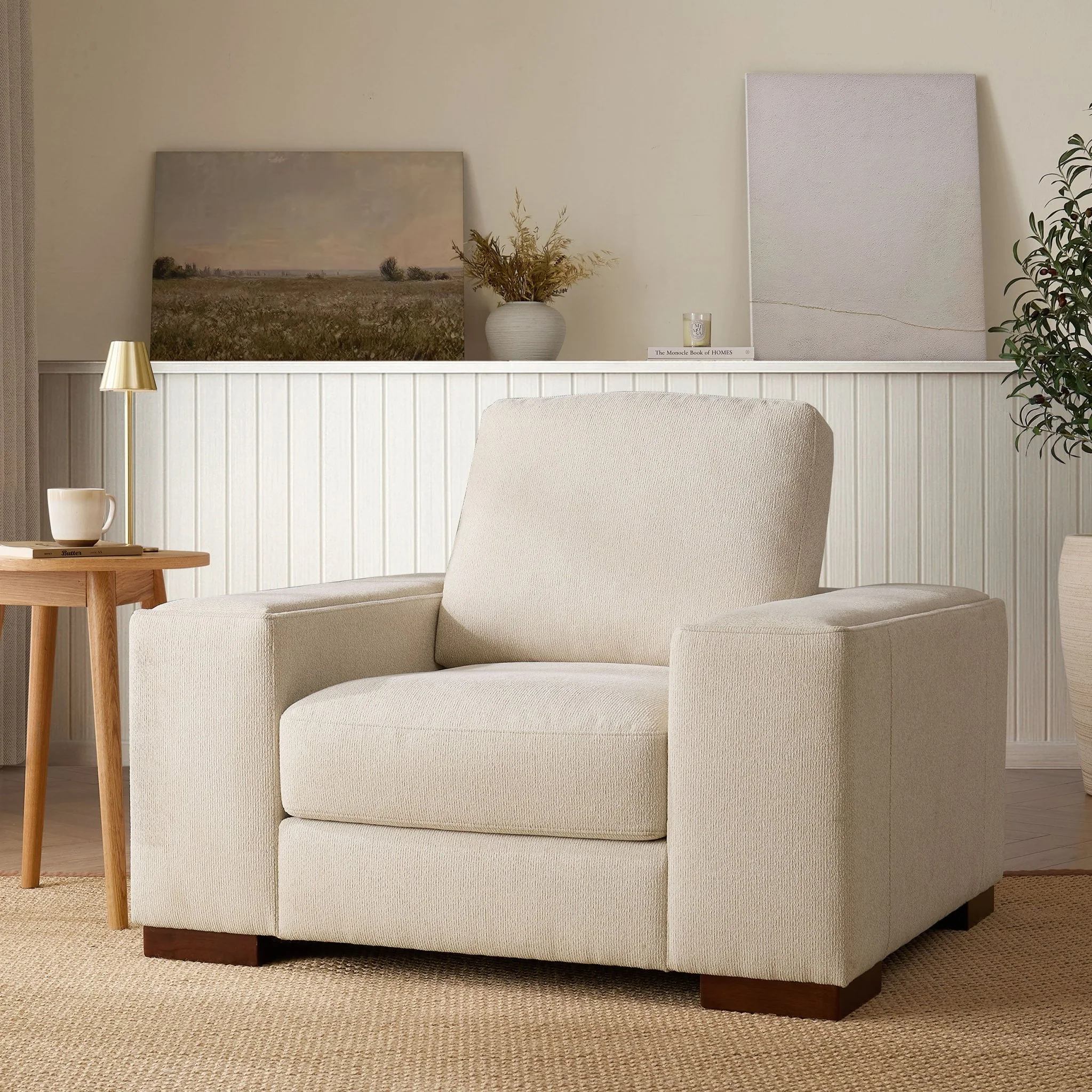 Lyon Armchair - Speckled Sand Boucle - Image 2