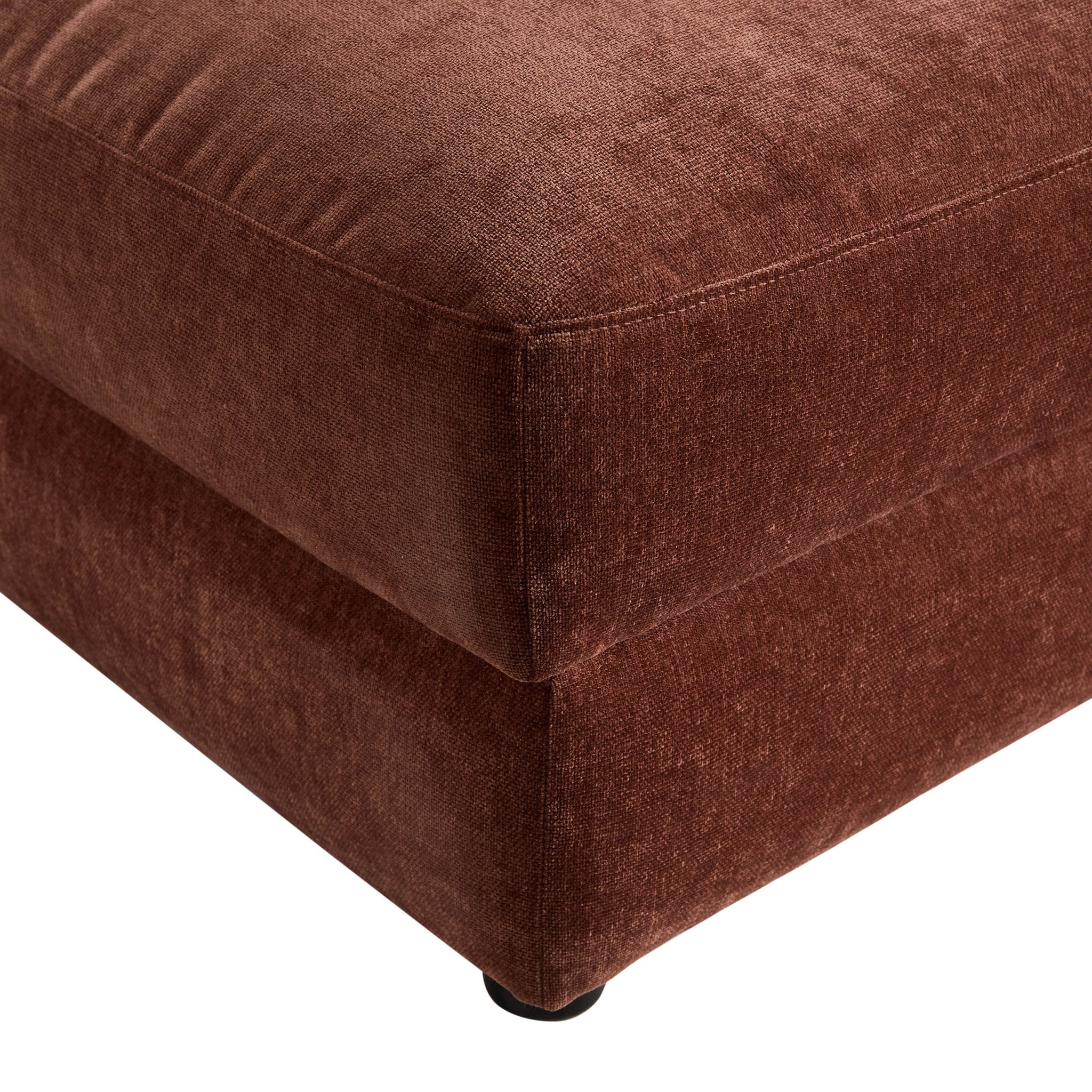 Lyon Storage Pouffe - Chenille Dark Rust - Image 7
