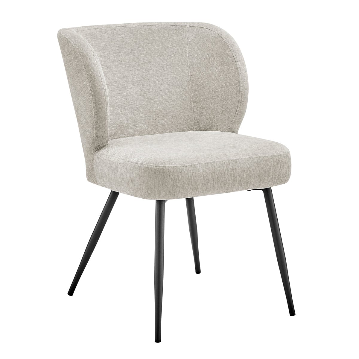 Mabel Set of 2 Dining Chairs - Chenille - Natural - Image 3