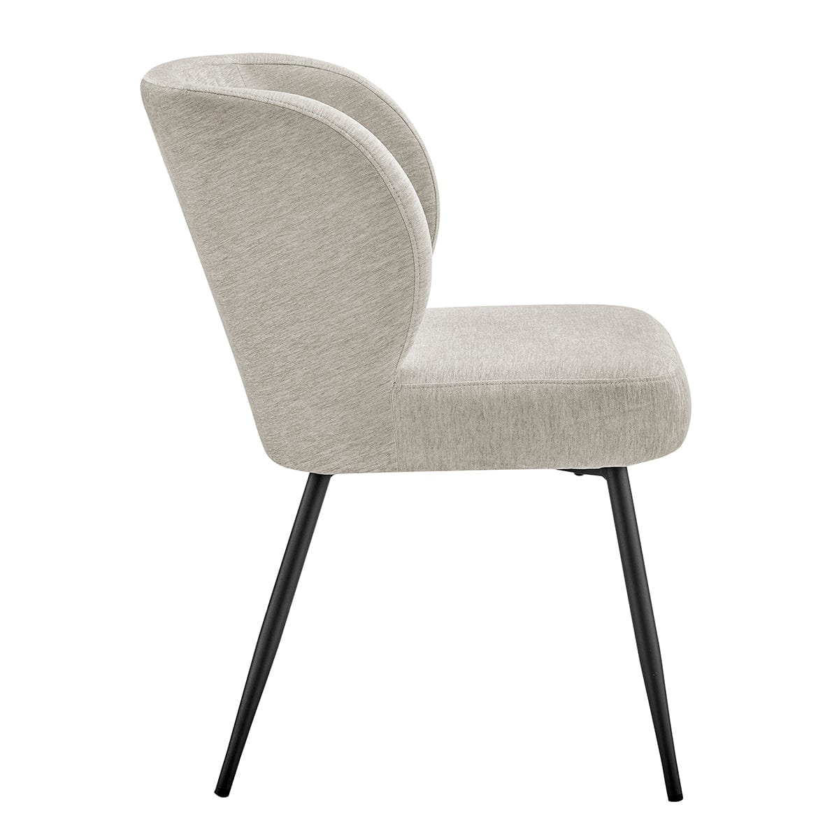 Mabel Set of 2 Dining Chairs - Chenille - Natural - Image 4