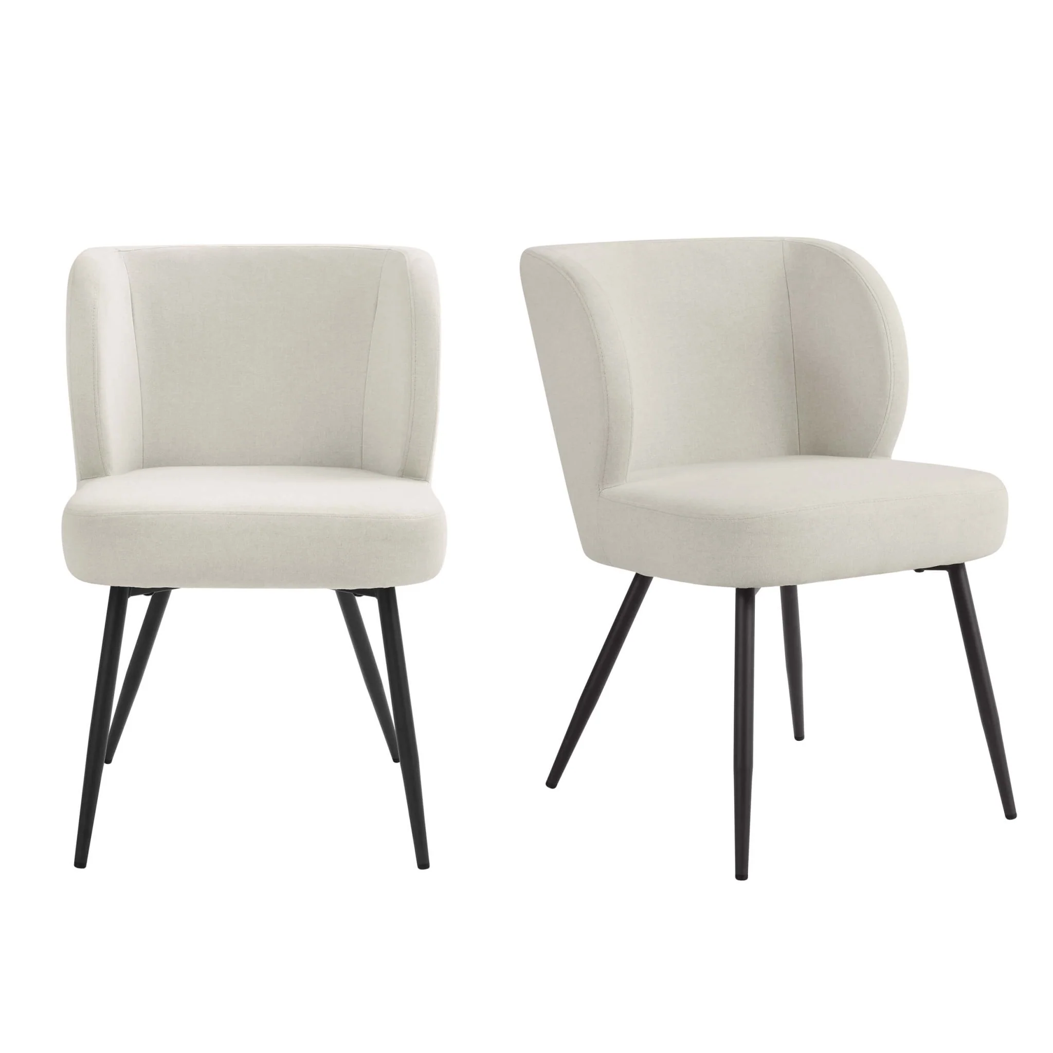 Mabel Set of 2 Dining Chairs - Linen Natural - Image 3