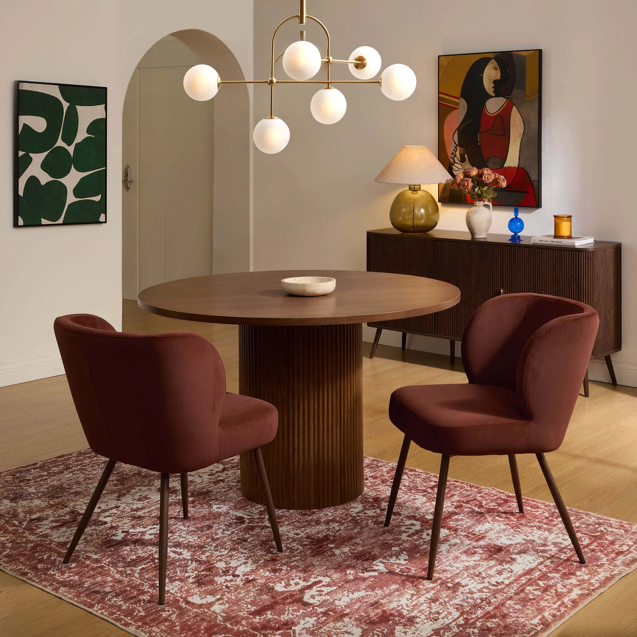 Mabel Set of 2 Dining Chairs - Terracotta - Image 2