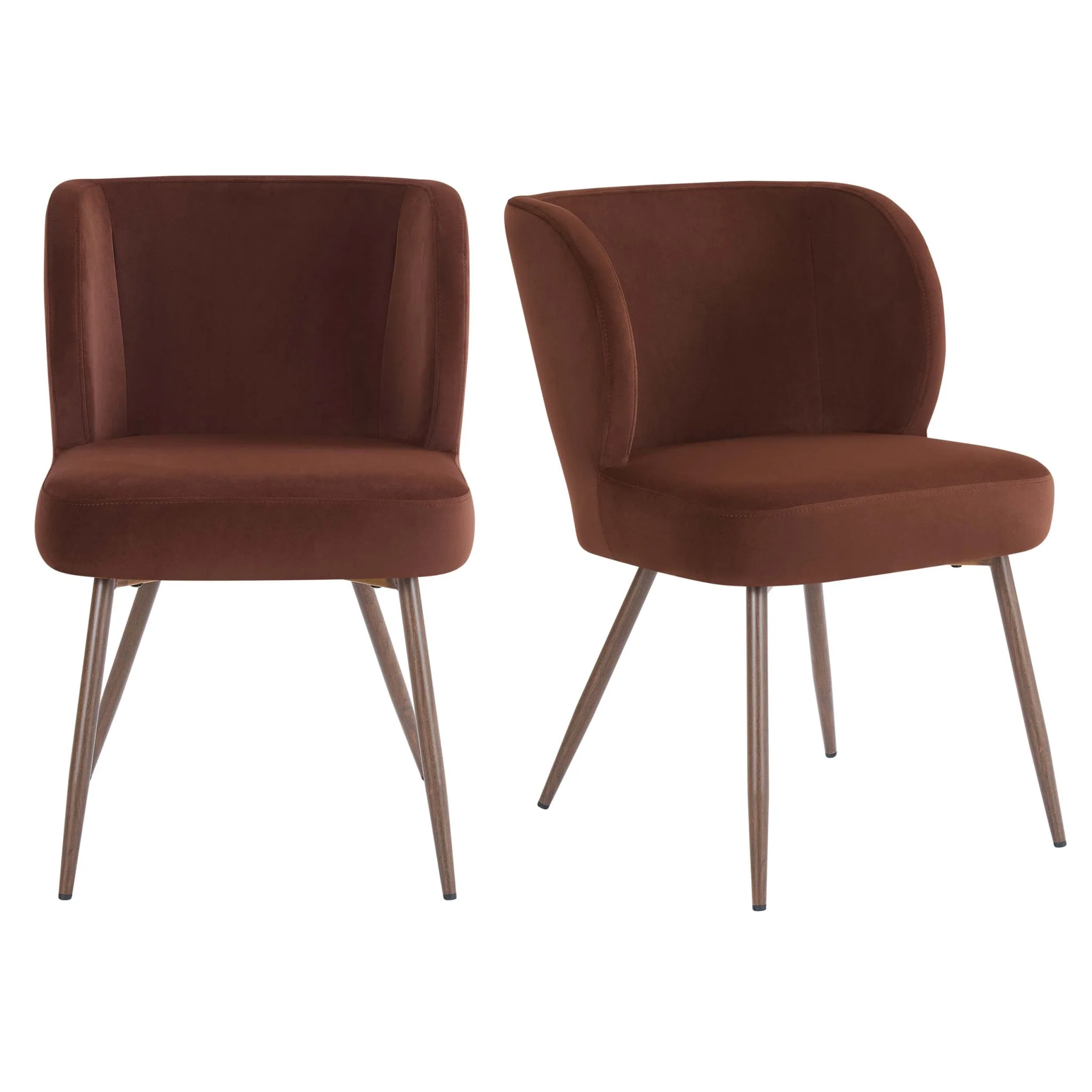 Mabel Set of 2 Dining Chairs - Terracotta - Image 3