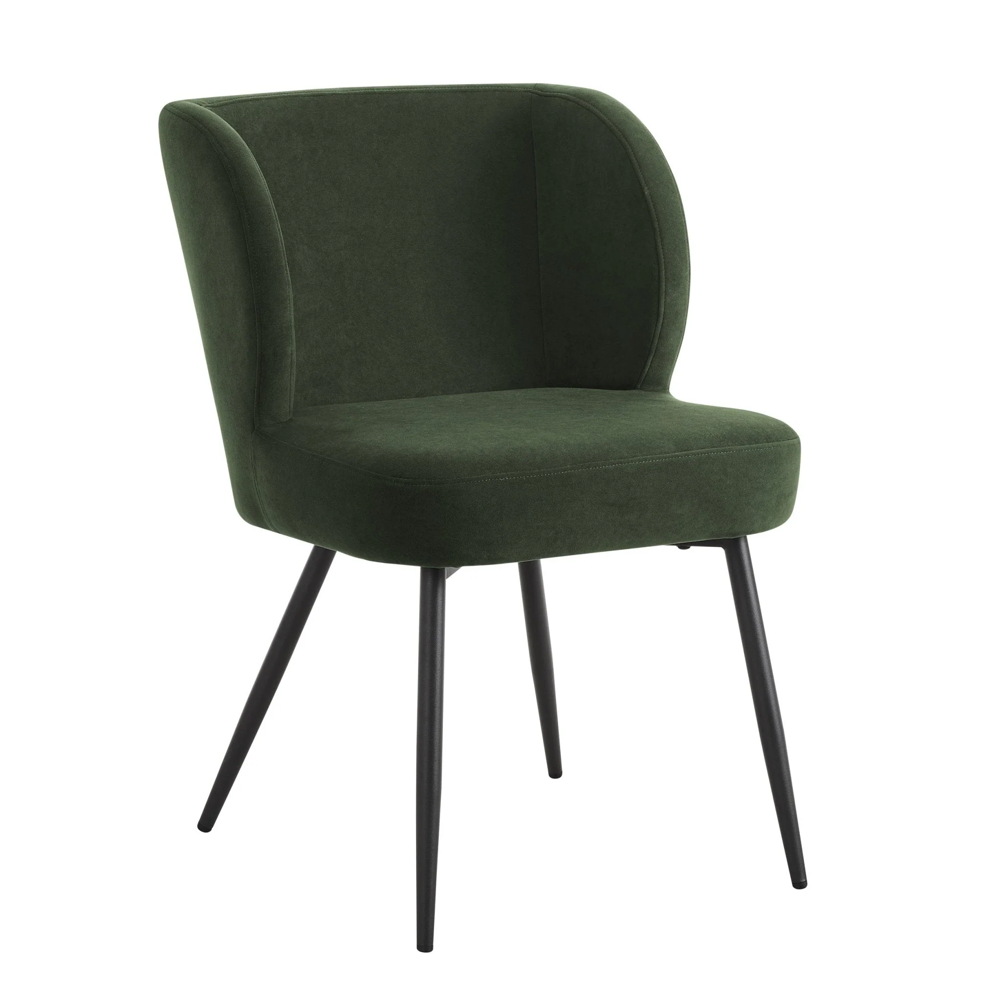 Mabel Set of 2 Dining Chairs - Velvet - Dark Olive - Image 3