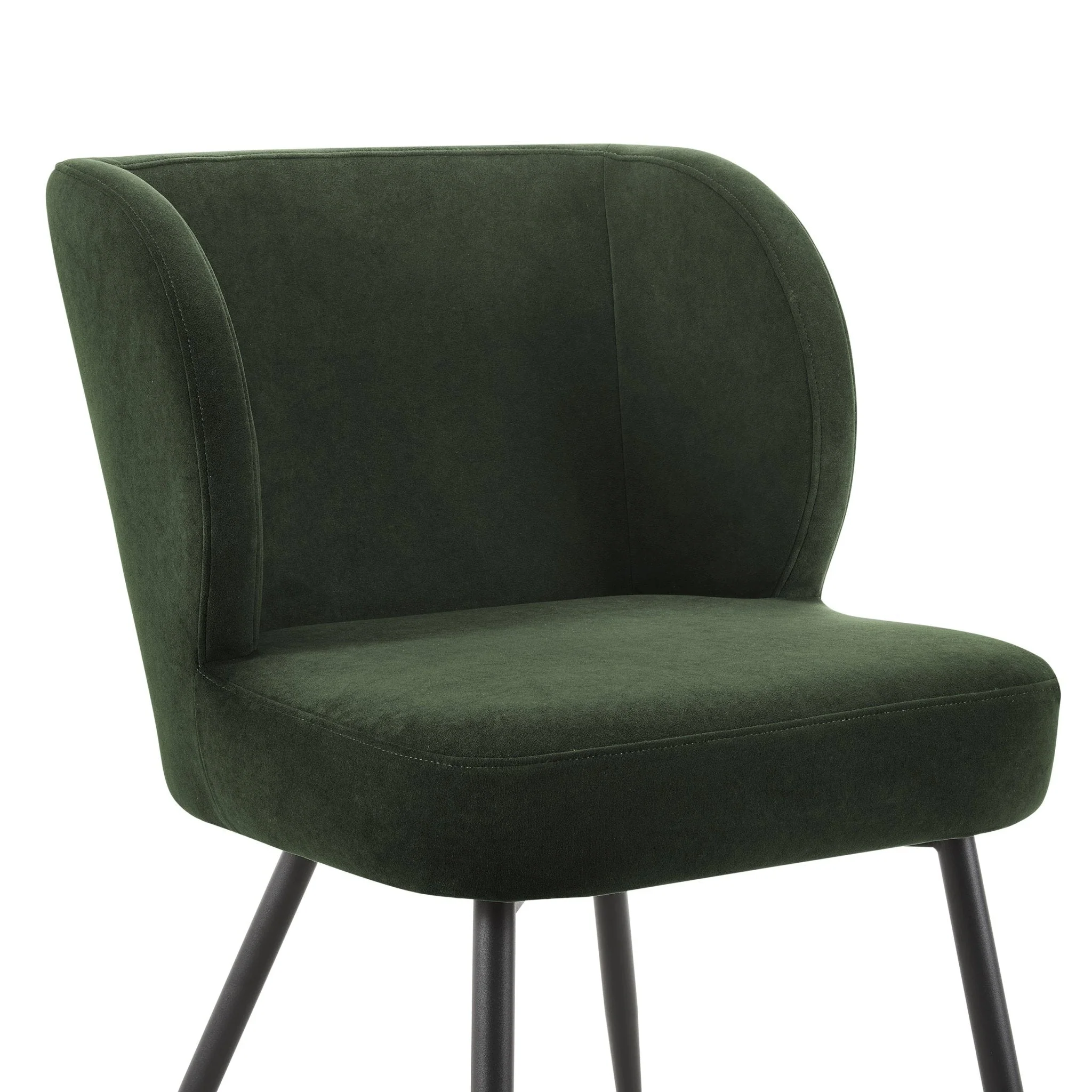 Mabel Set of 2 Dining Chairs - Velvet - Dark Olive - Image 6
