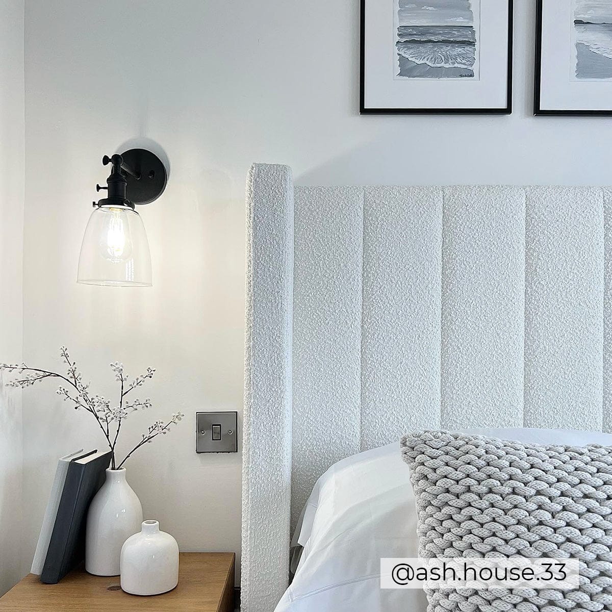 Madison Bouclé Ottoman Storage Bed - Off White - Image 5