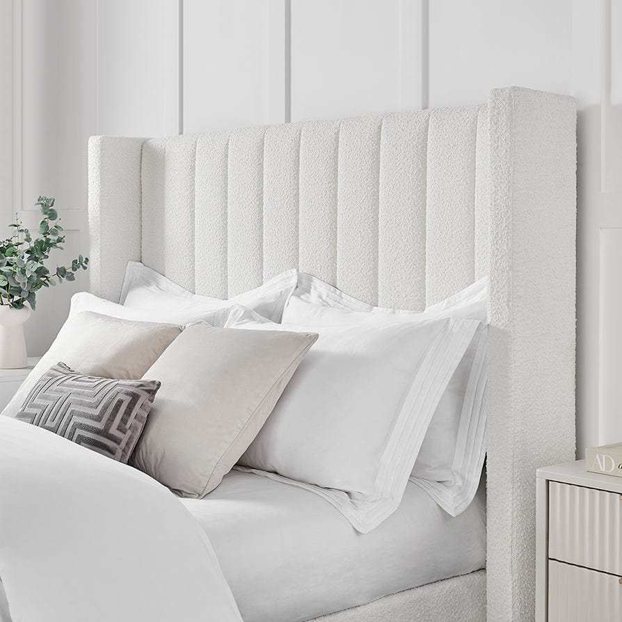 Madison Bouclé Ottoman Storage Bed - Off White - Image 8