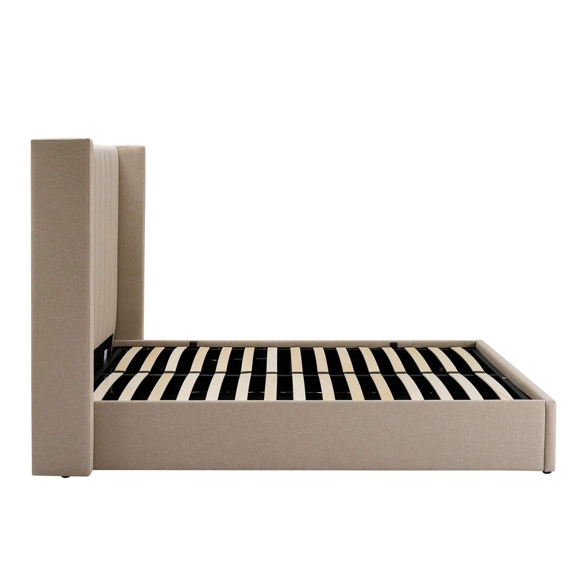 Madison Ottoman Storage Bed - Oatmeal - Image 11