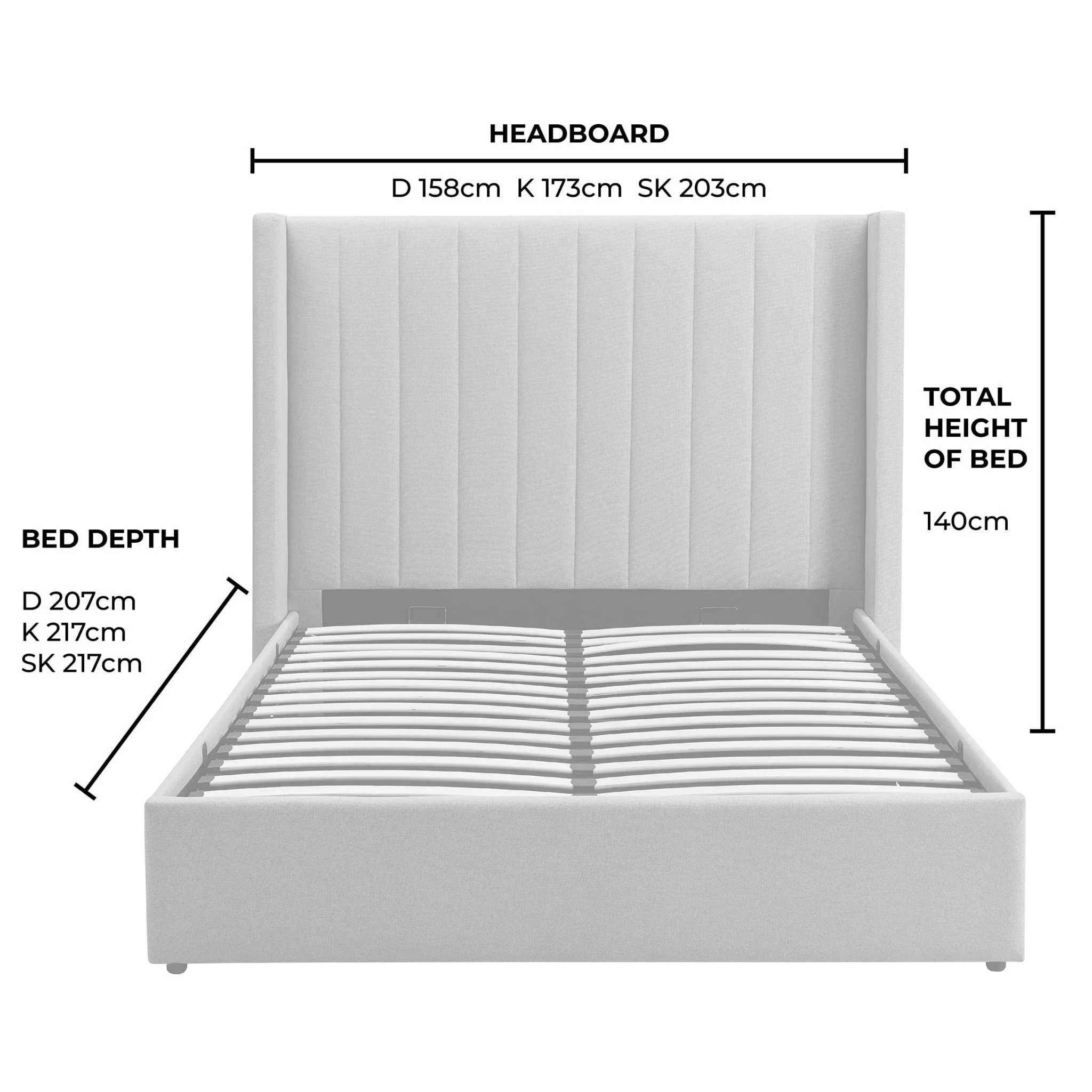 Madison Ottoman Storage Bed - Oatmeal - Image 15