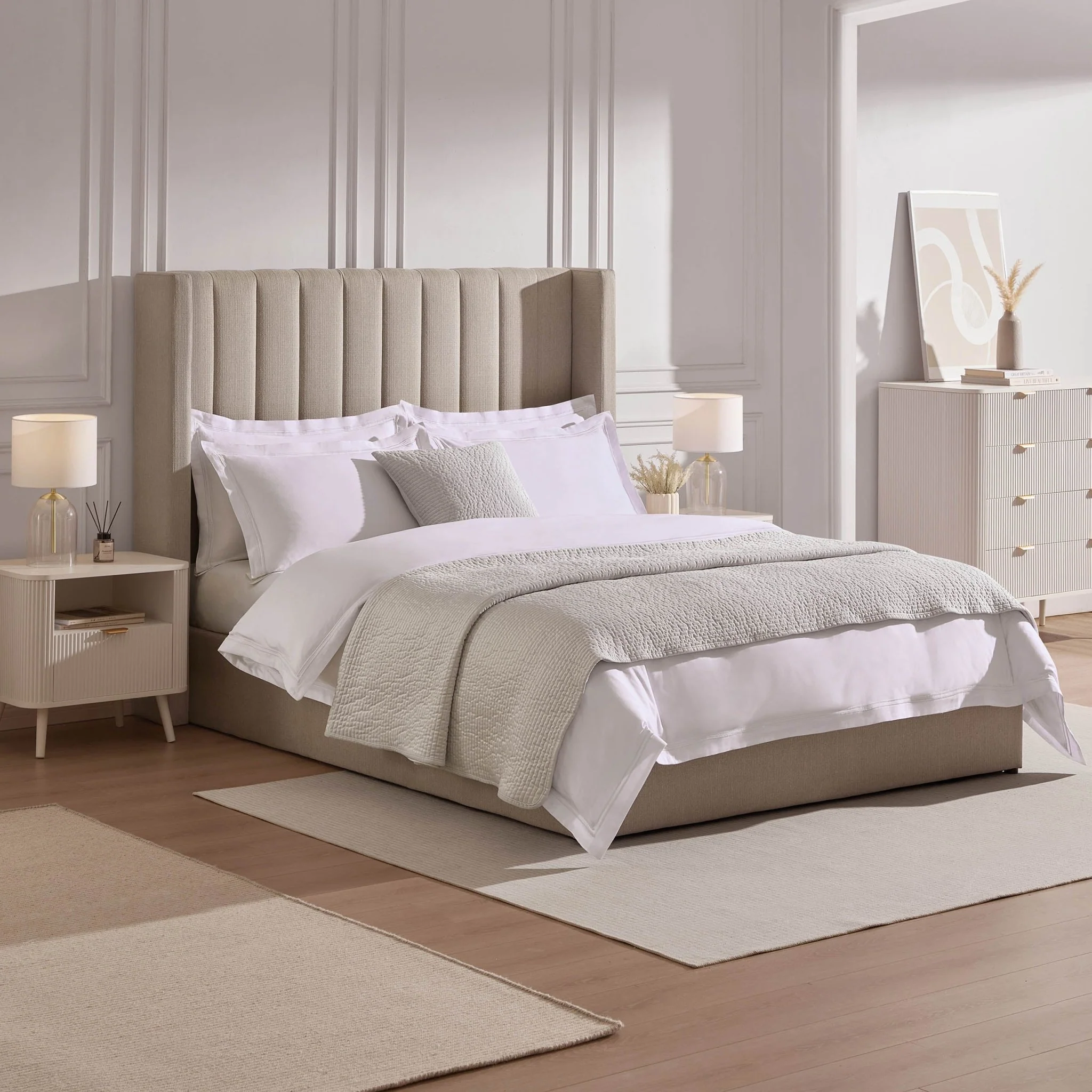 Madison Ottoman Storage Bed - Stone Grey - Image 4