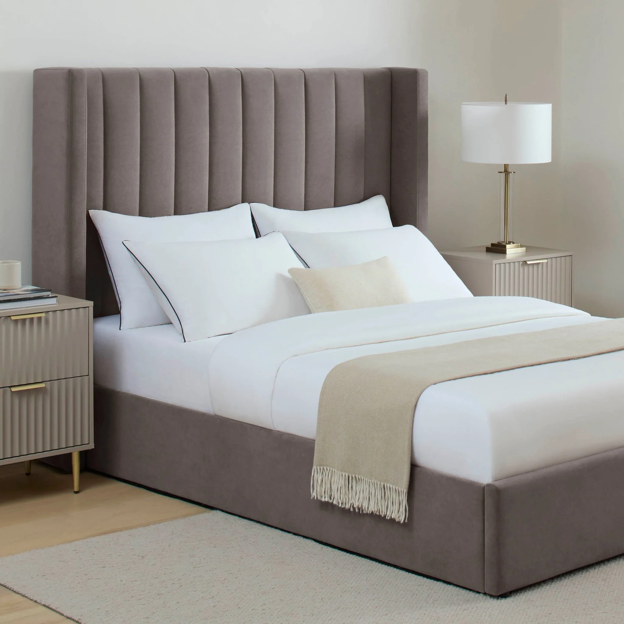 Madison Ottoman Storage Bed - Taupe - Image 3