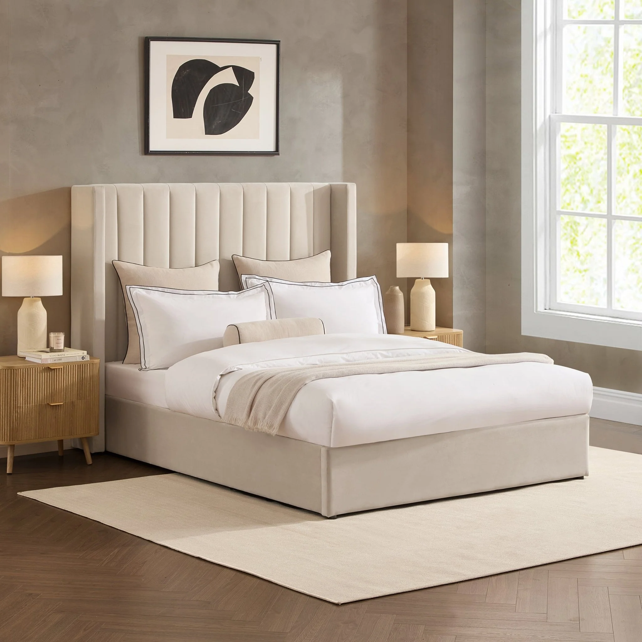 Madison Ottoman Storage Bed - Ecru - Image 3